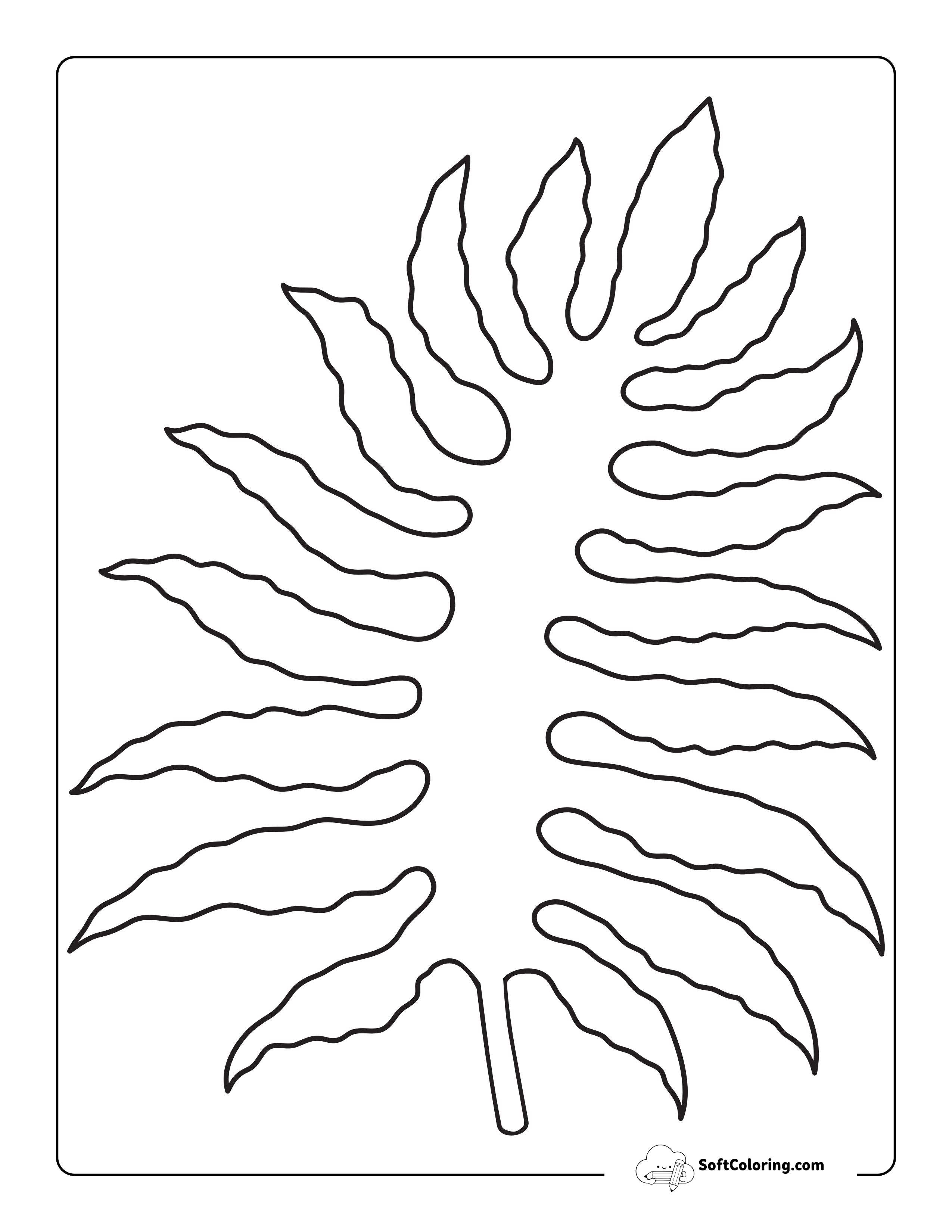 Fern Leaf Template - Large