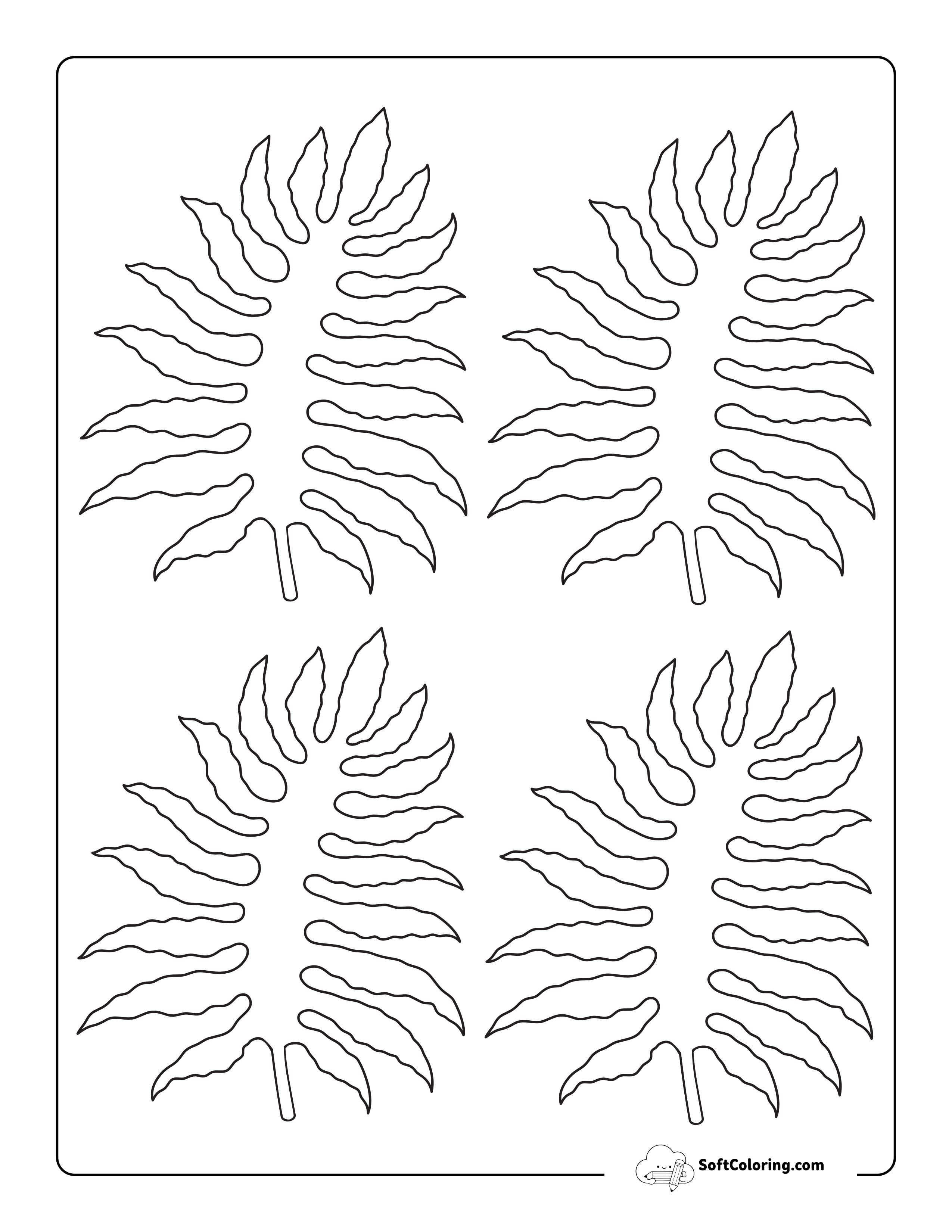 Fern Leaf Template - Small
