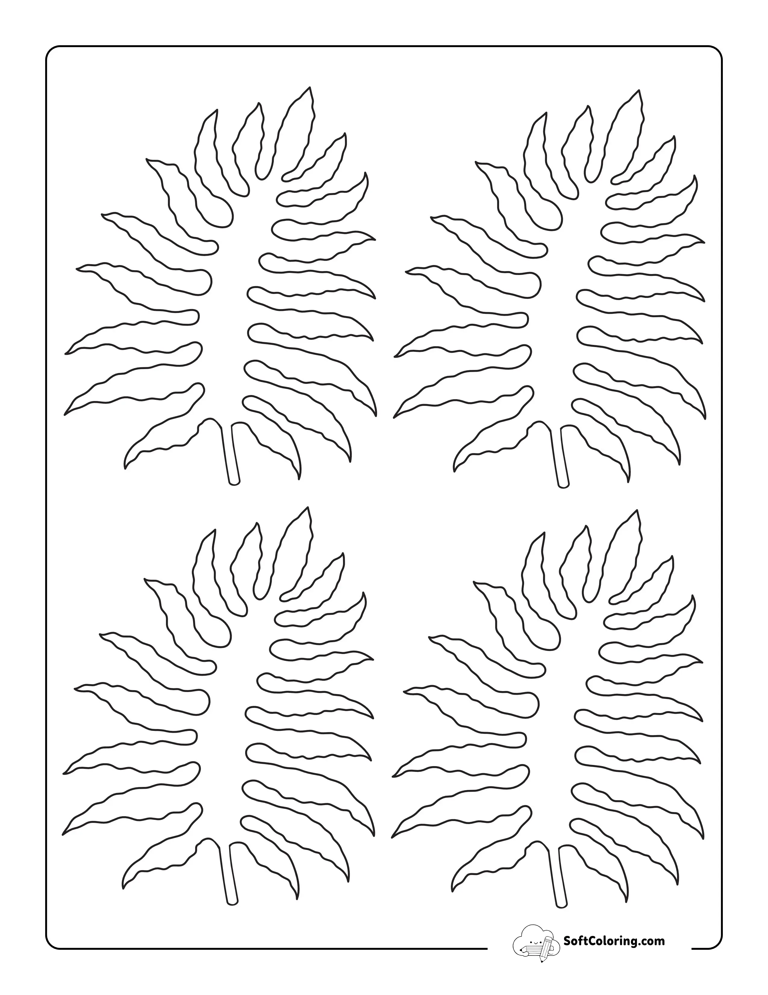 Fern Leaf Template - Small