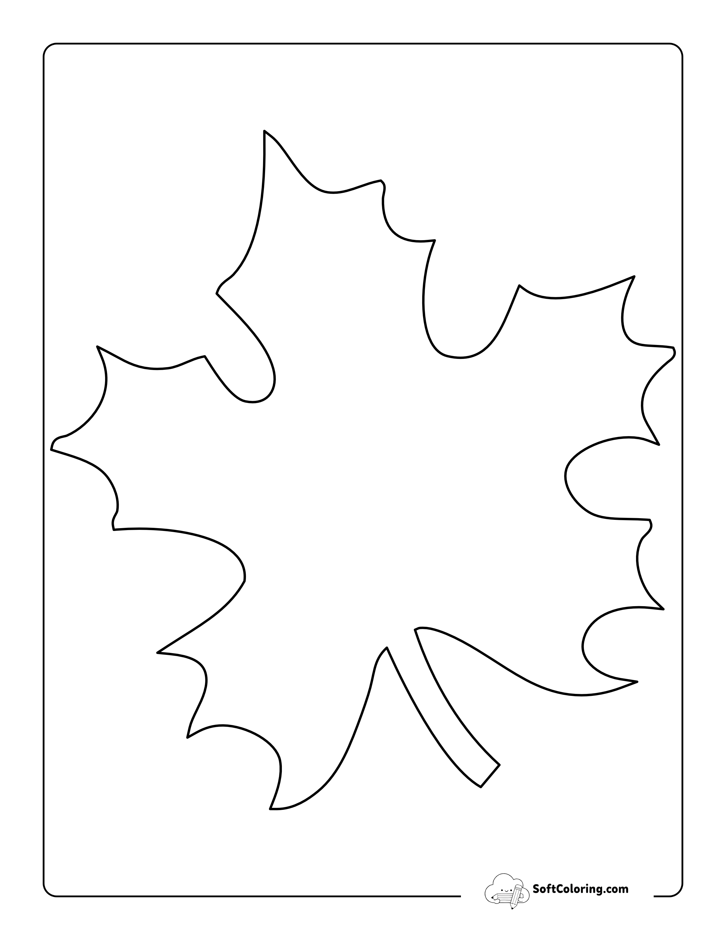 Maple Leaf Outline - Large
