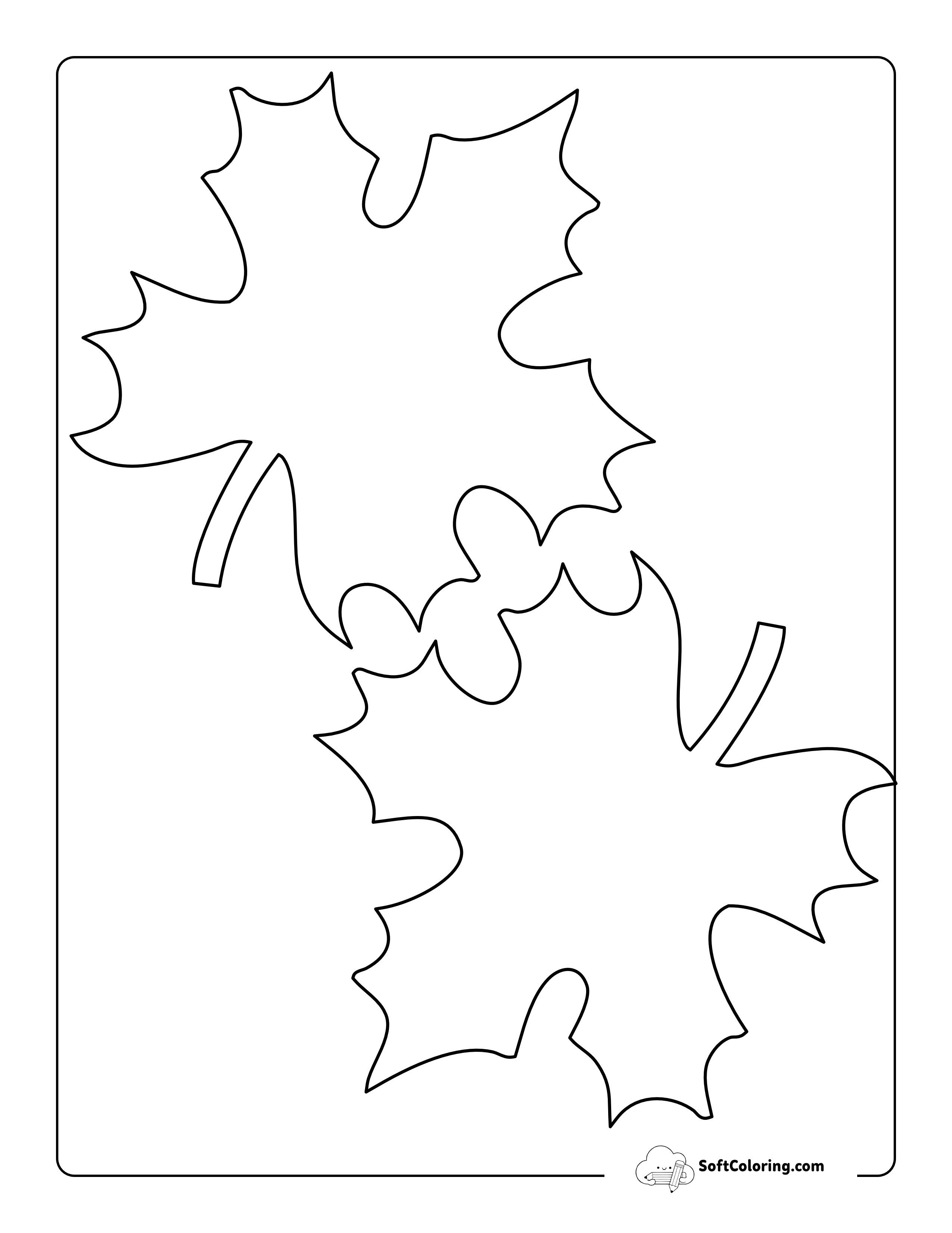 Maple Leaf Outline - Medium