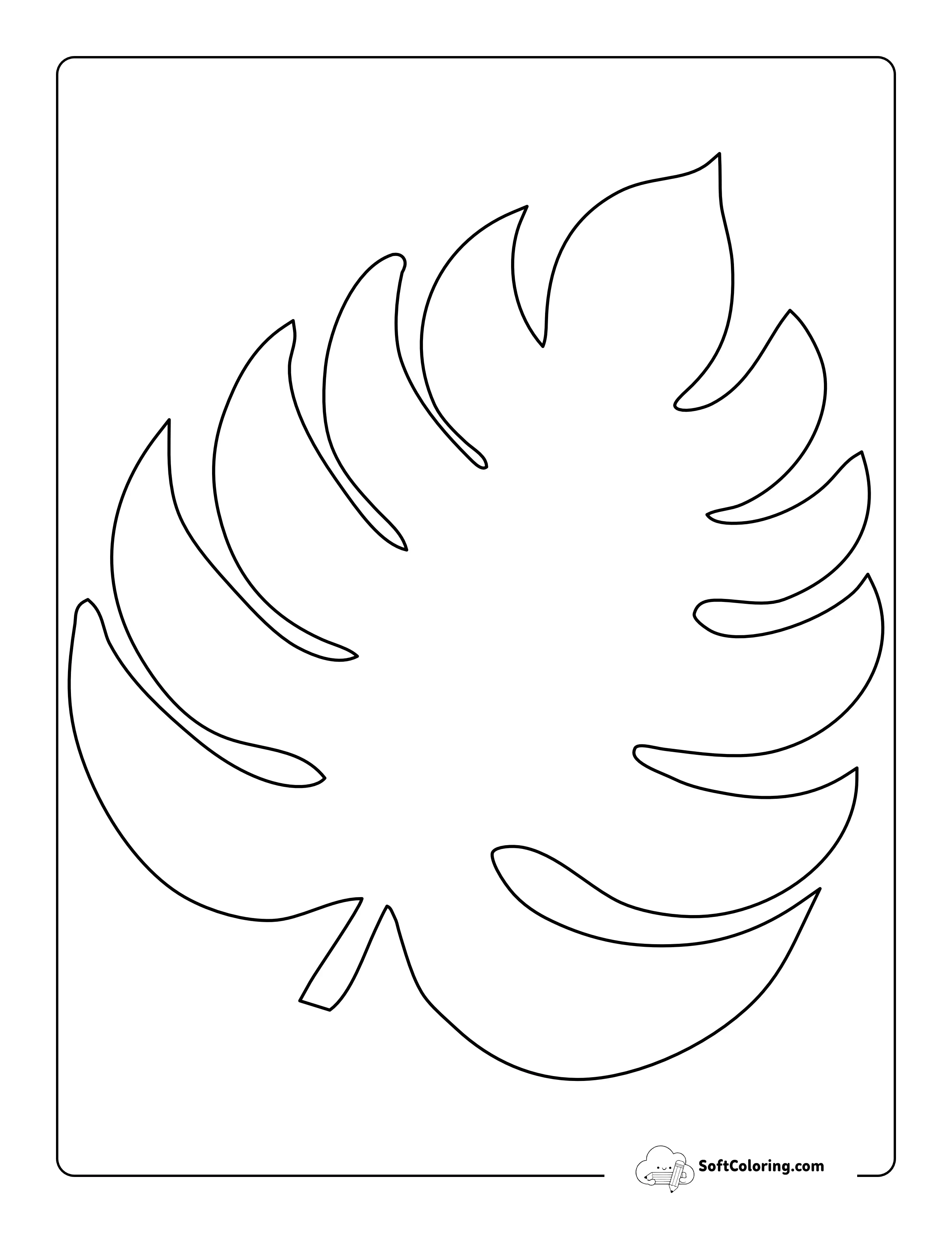 Monstera Leaf Template - Large