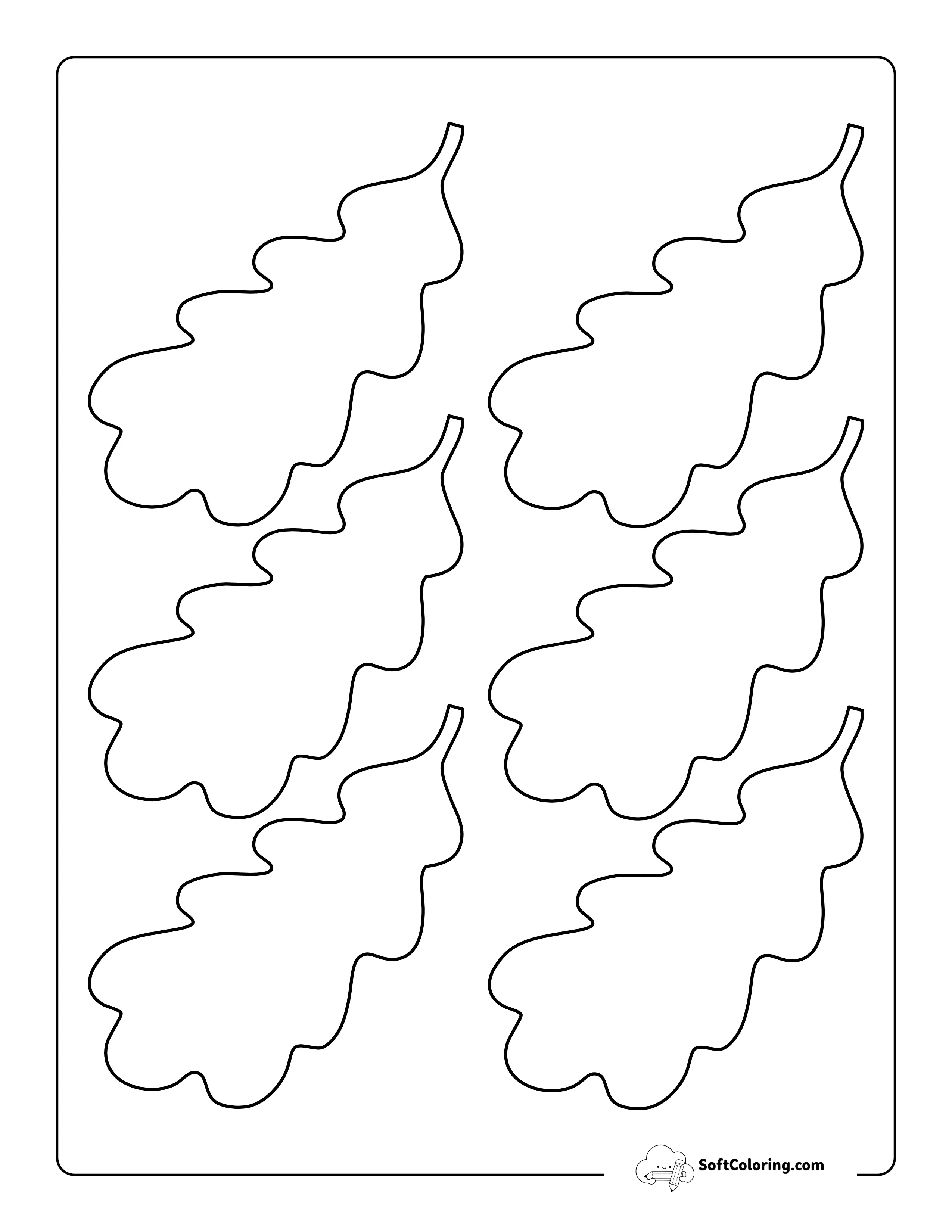 Oak Leaf Template - Small