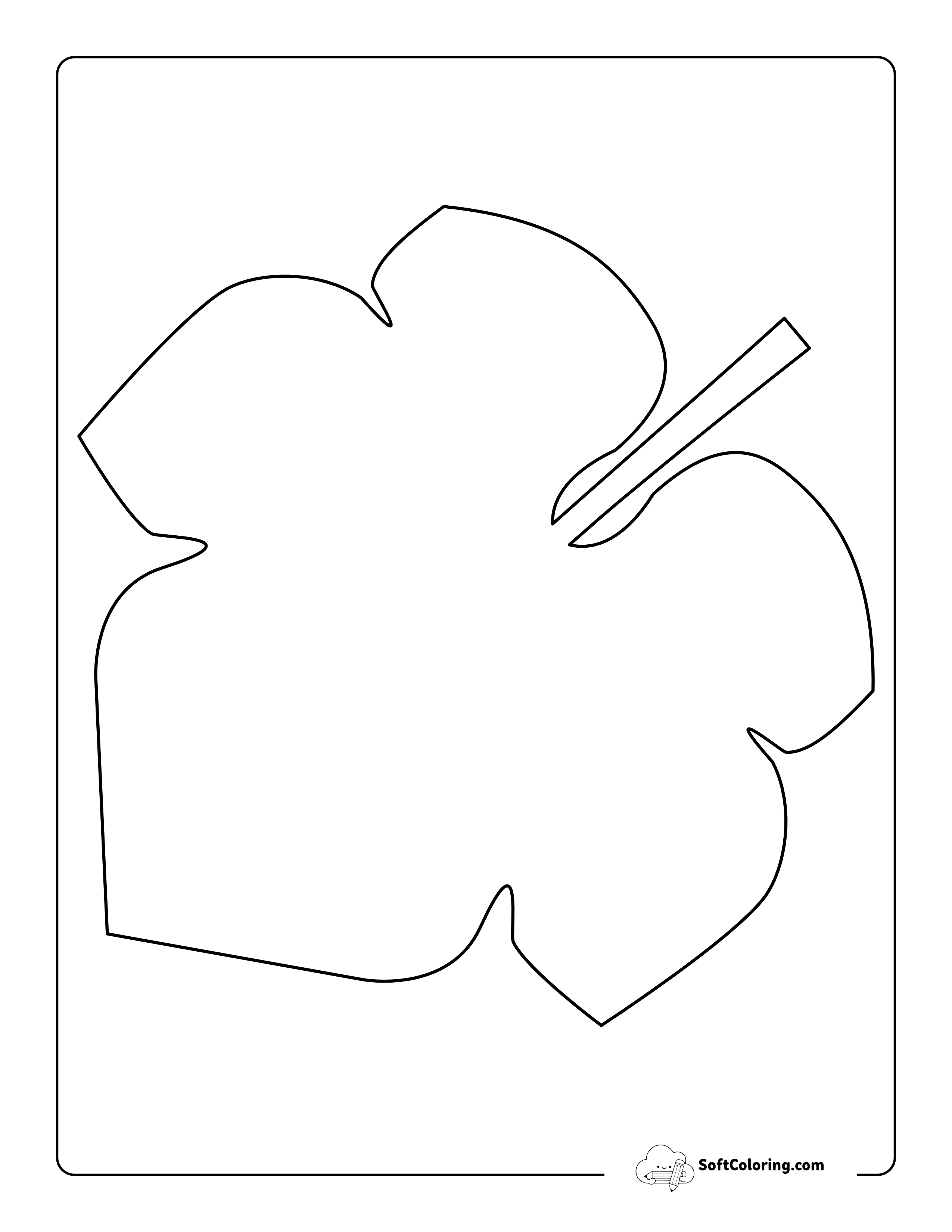 Pumpkin Leaf Outline - Large