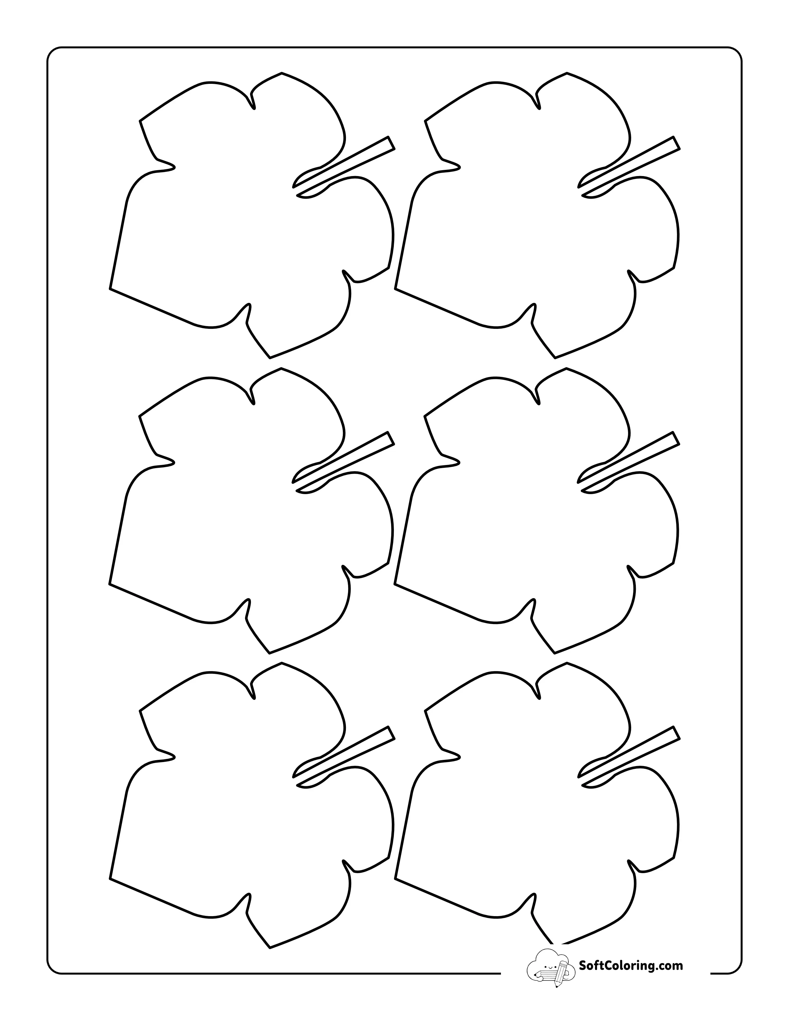 Pumpkin Leaf Outline - Small