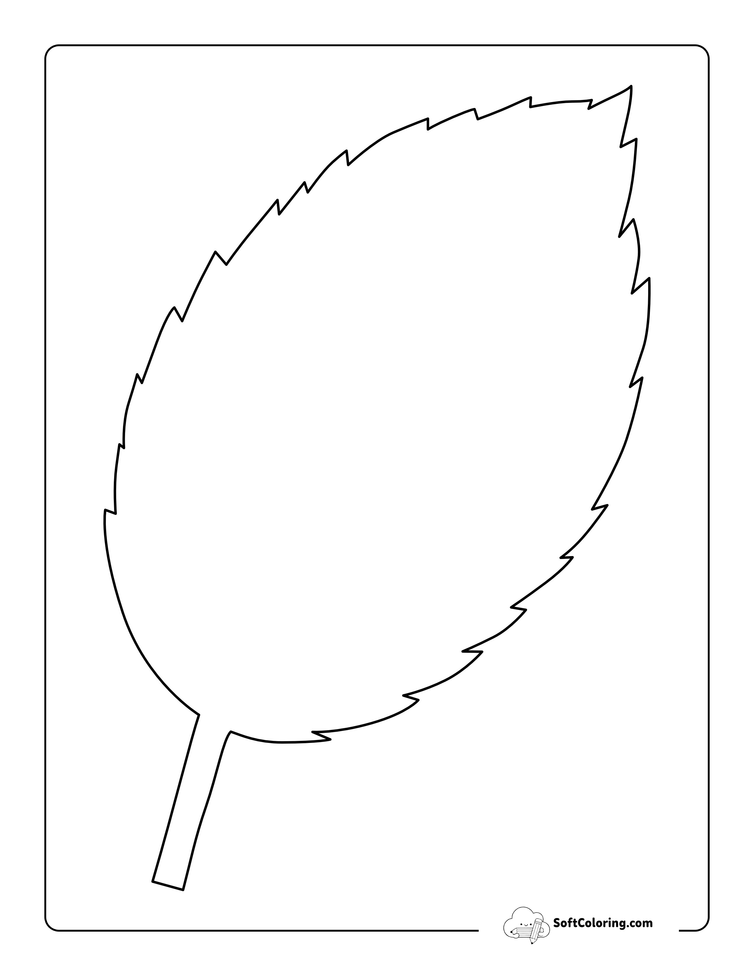 Rose Leaf Template - Large