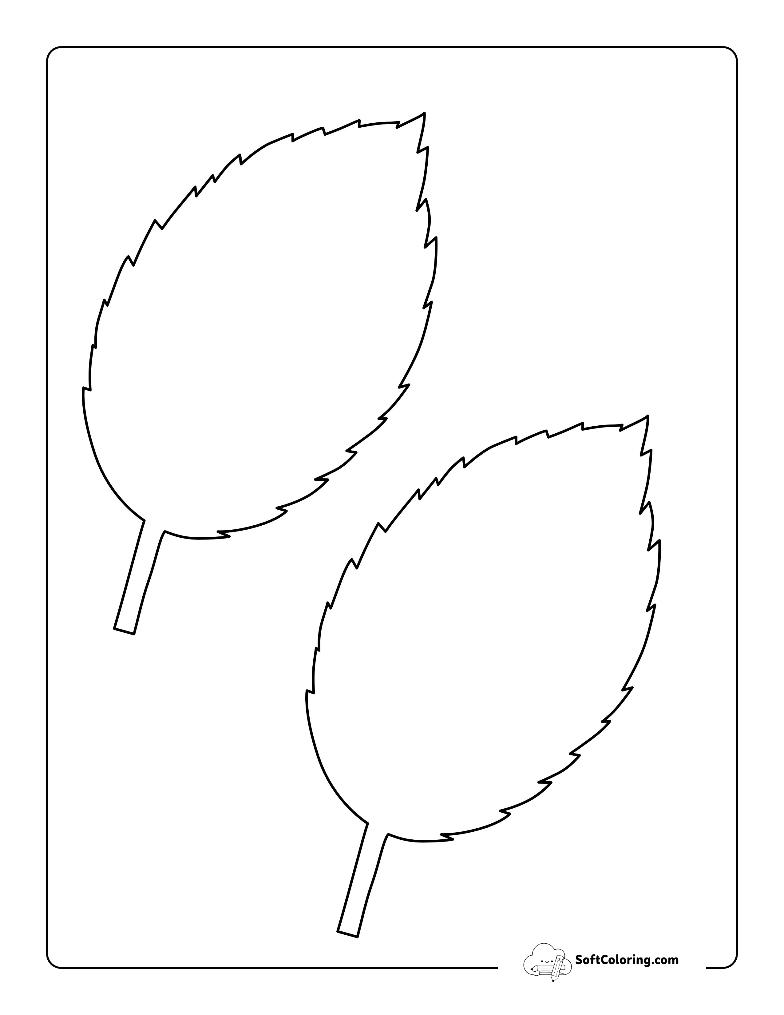 Rose Leaf Template - Medium