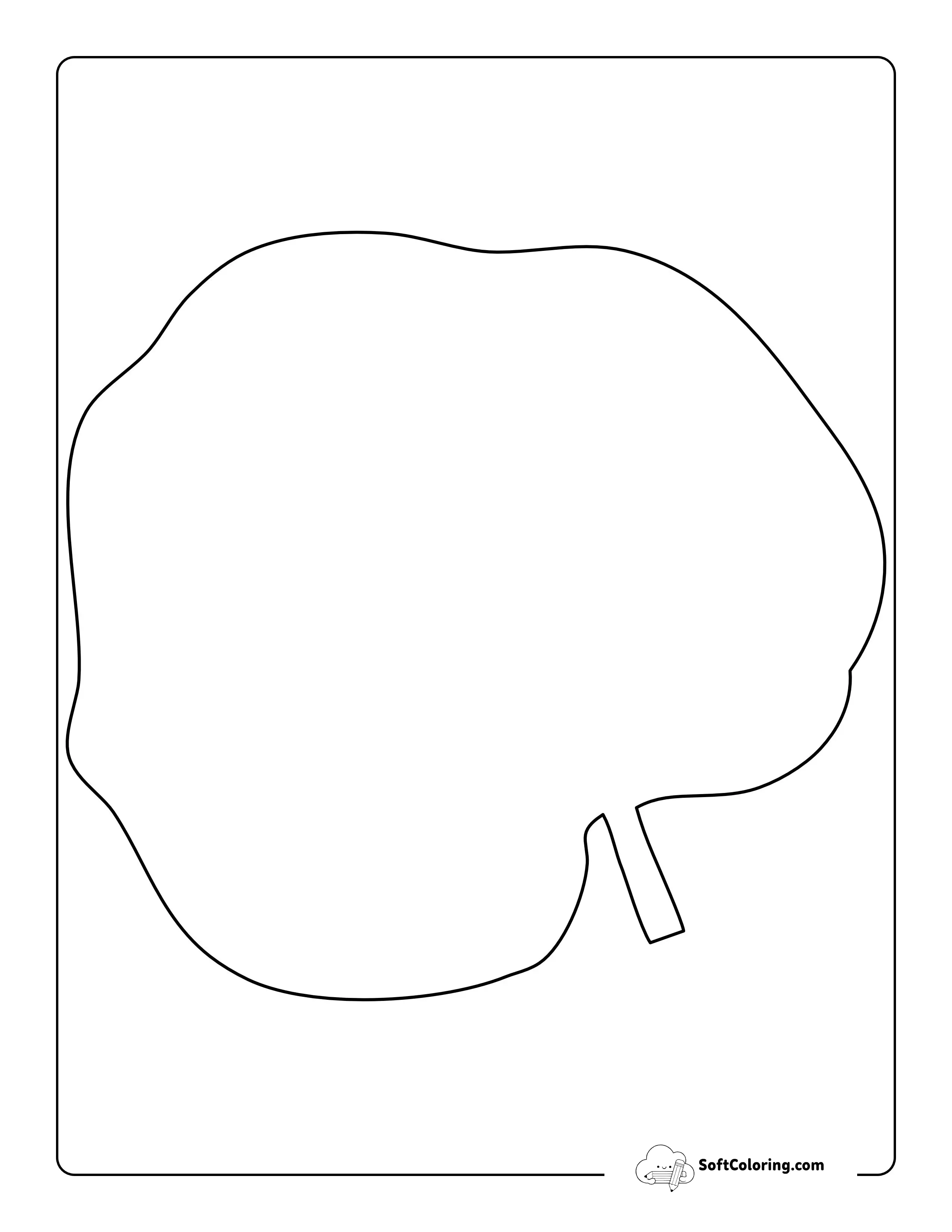Round Leaf Outline - Large