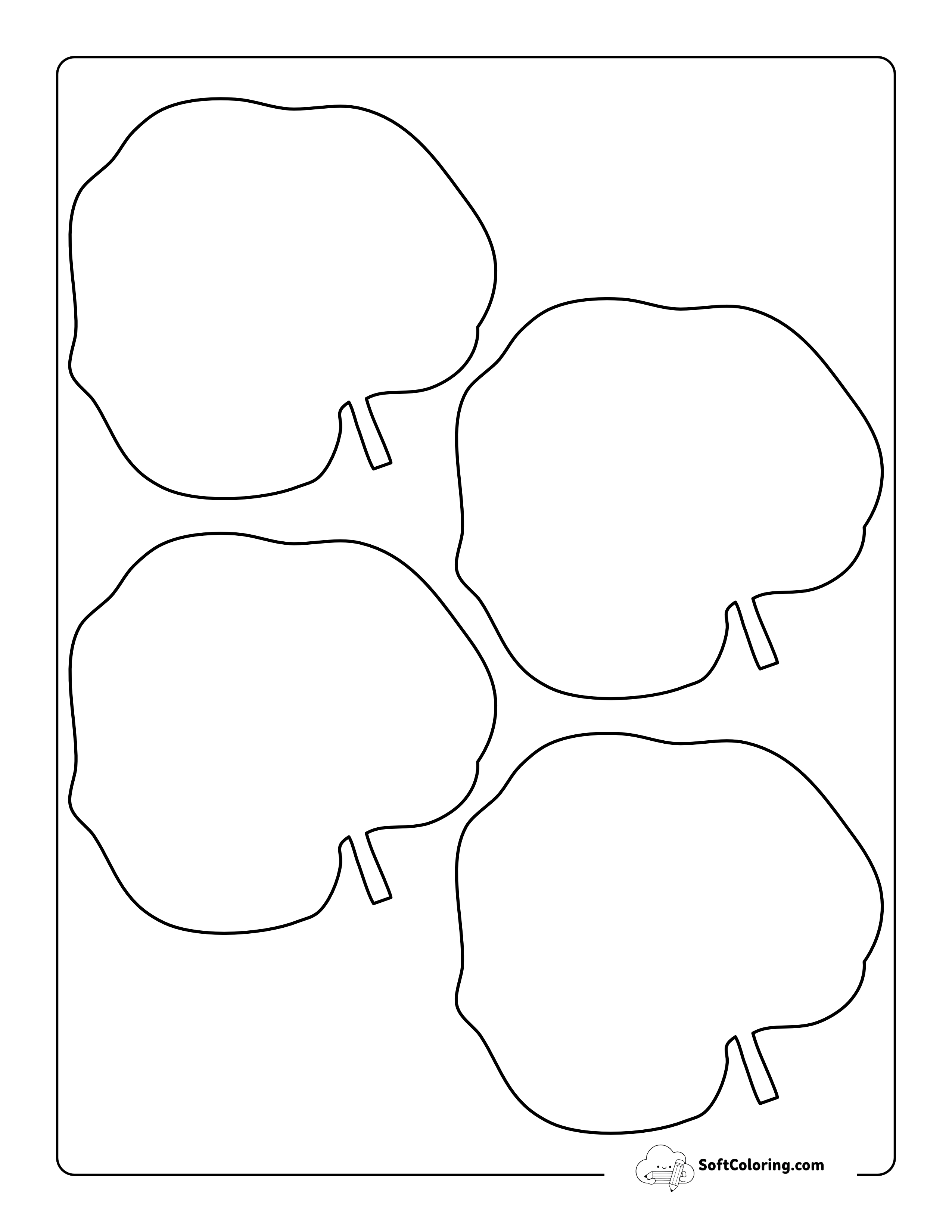 Round Leaf Outline - Small