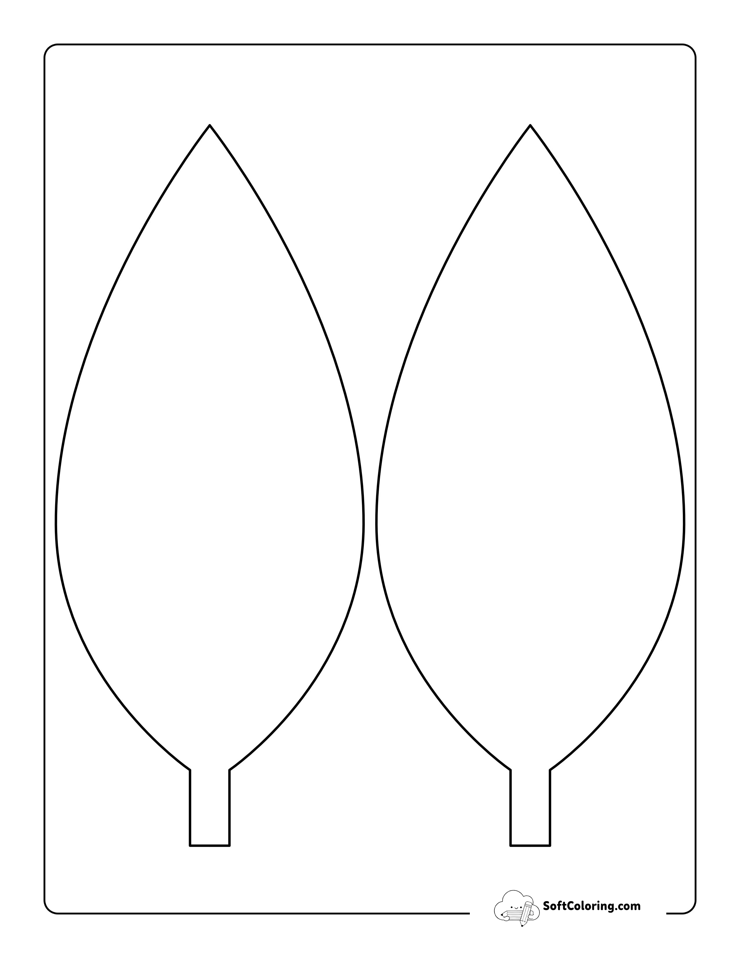 Simple Leaf Template - Large