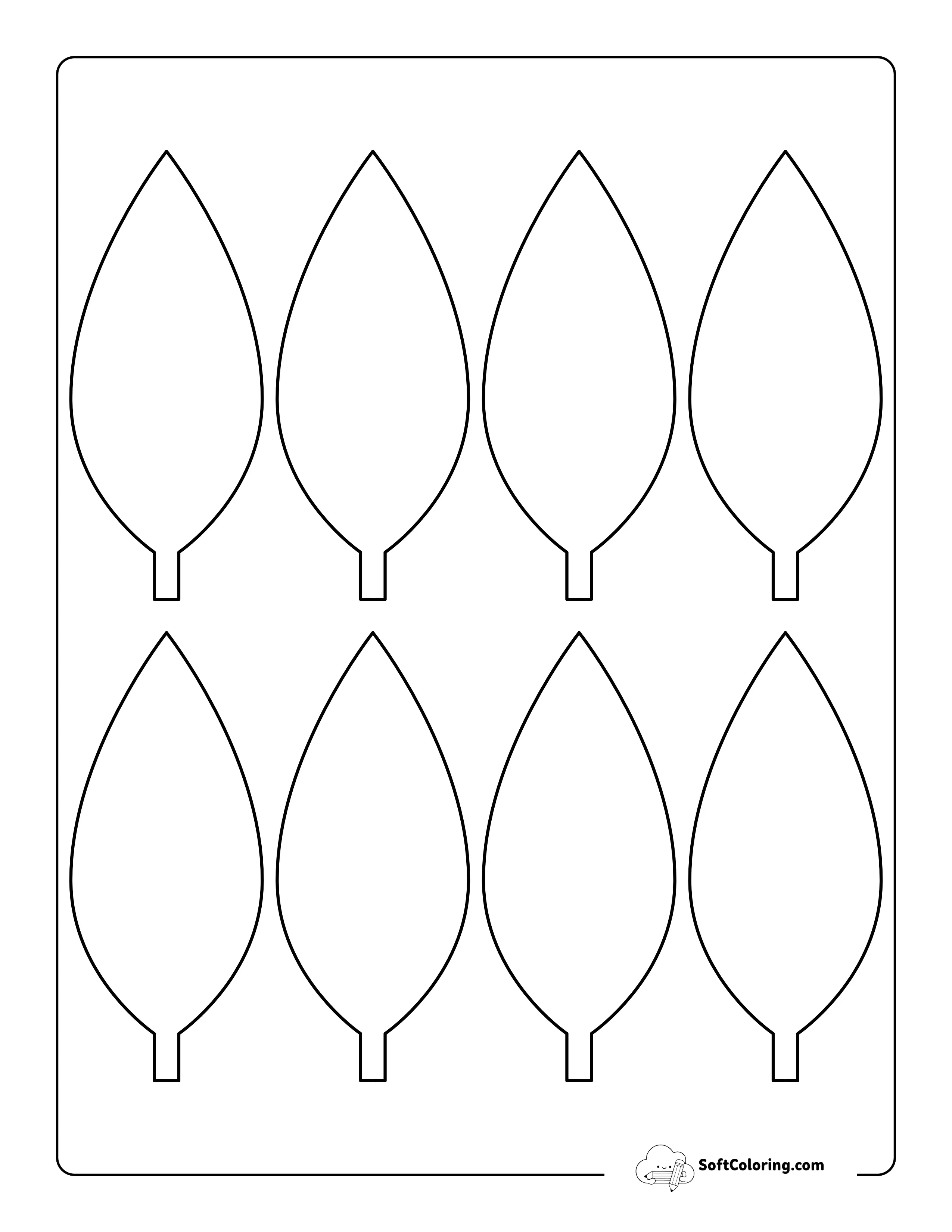 Simple Leaf Template - Small