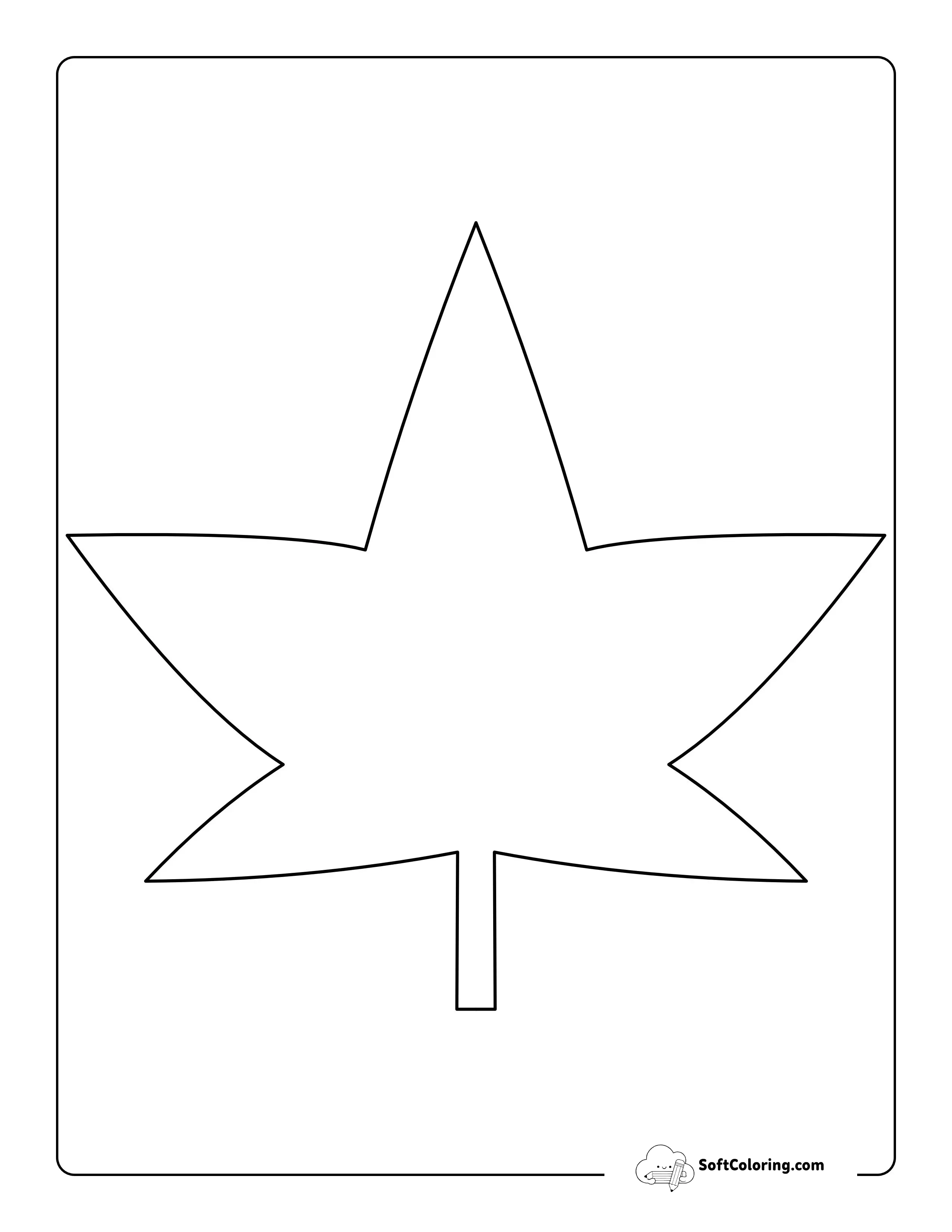 Star-Shaped Leaf Template - Large