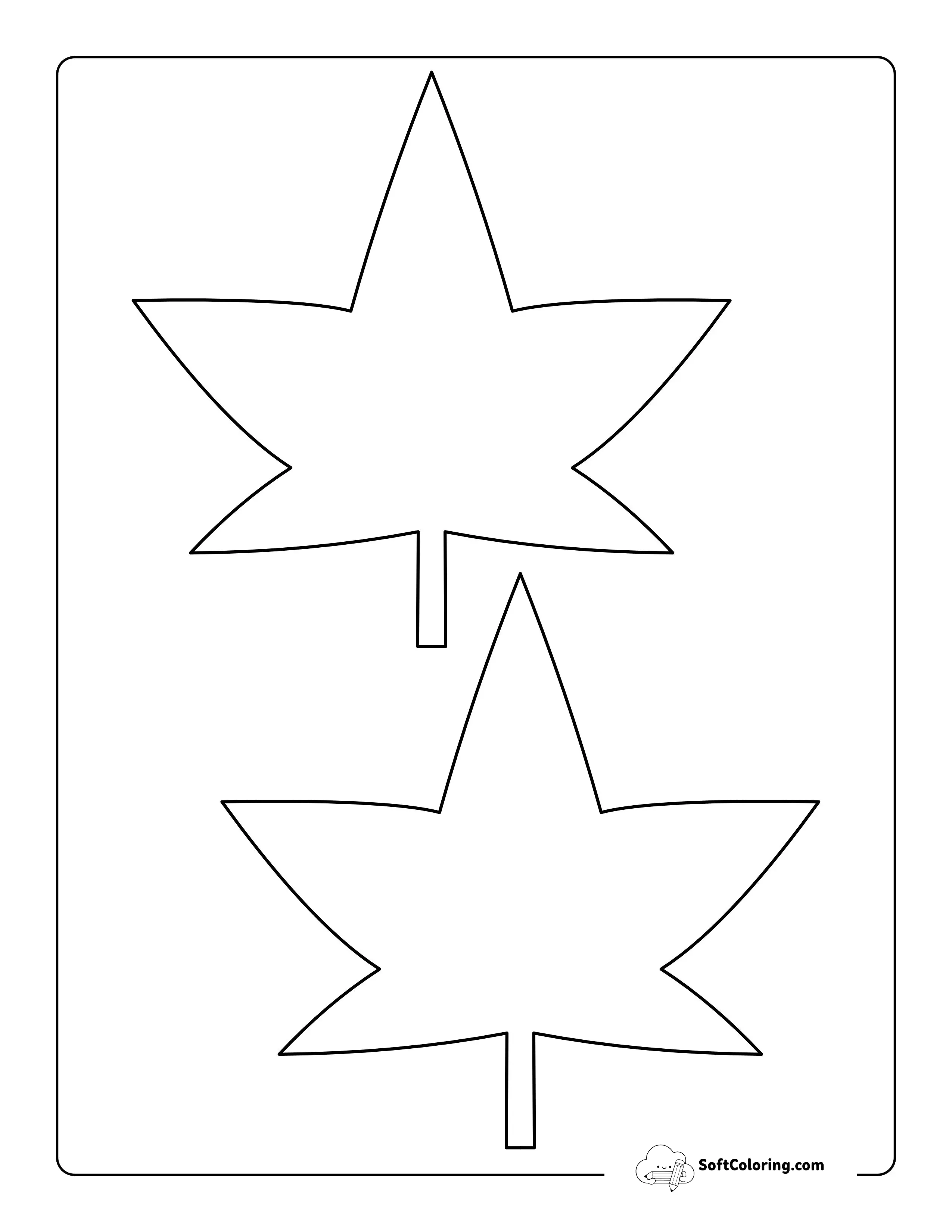 Star-Shaped Leaf Template - Medium