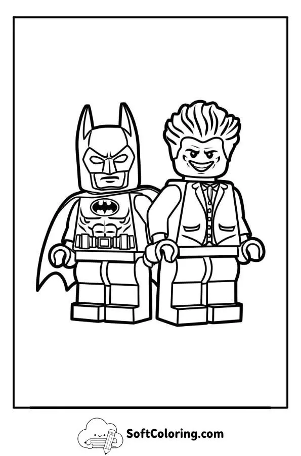 Lego Batman And Joker Coloring Page