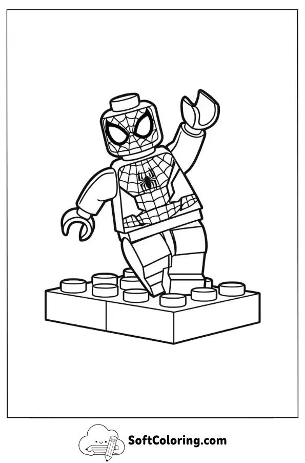 Lego Spider-Man Coloring Page