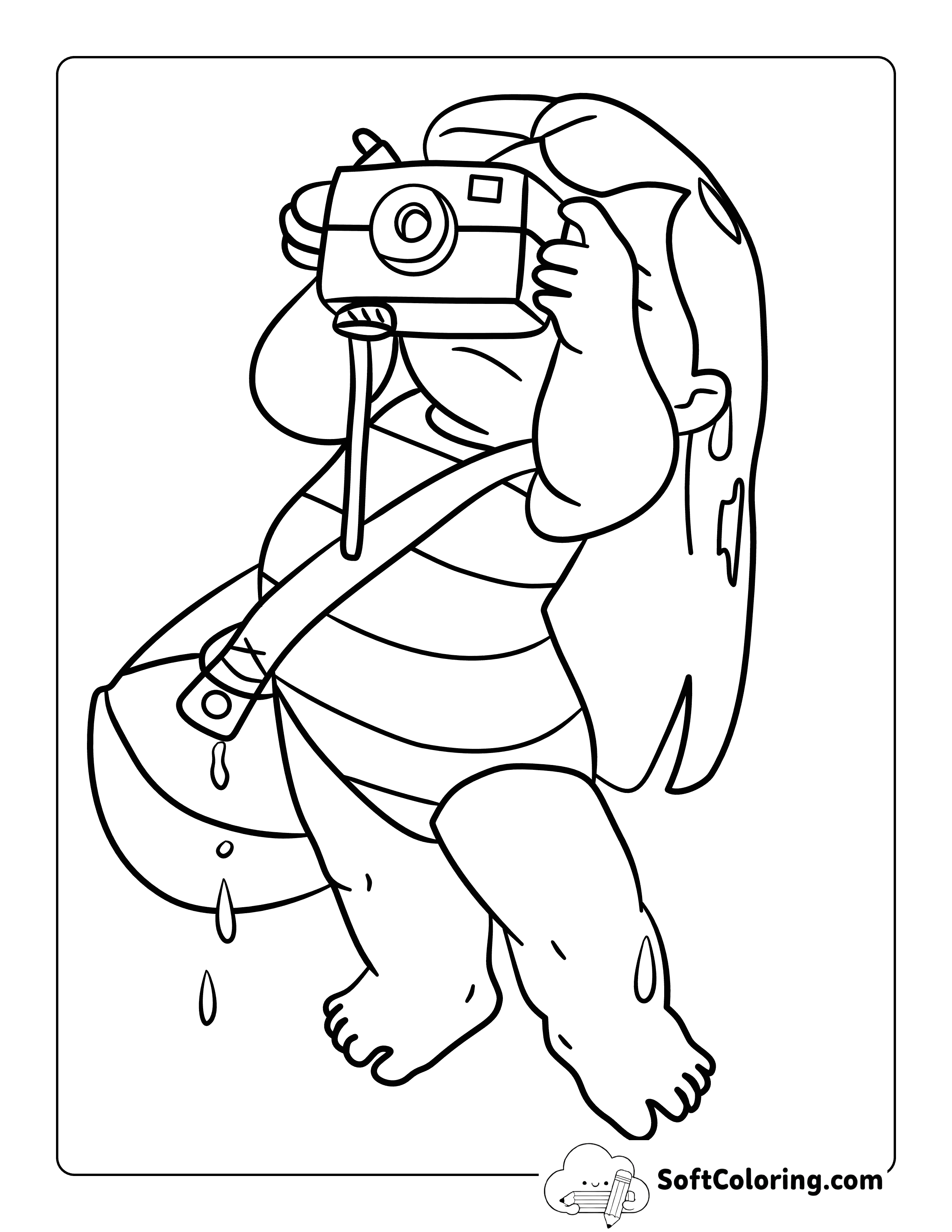 Easy Lilo-Inspired Drawing to Color, Taking Photos