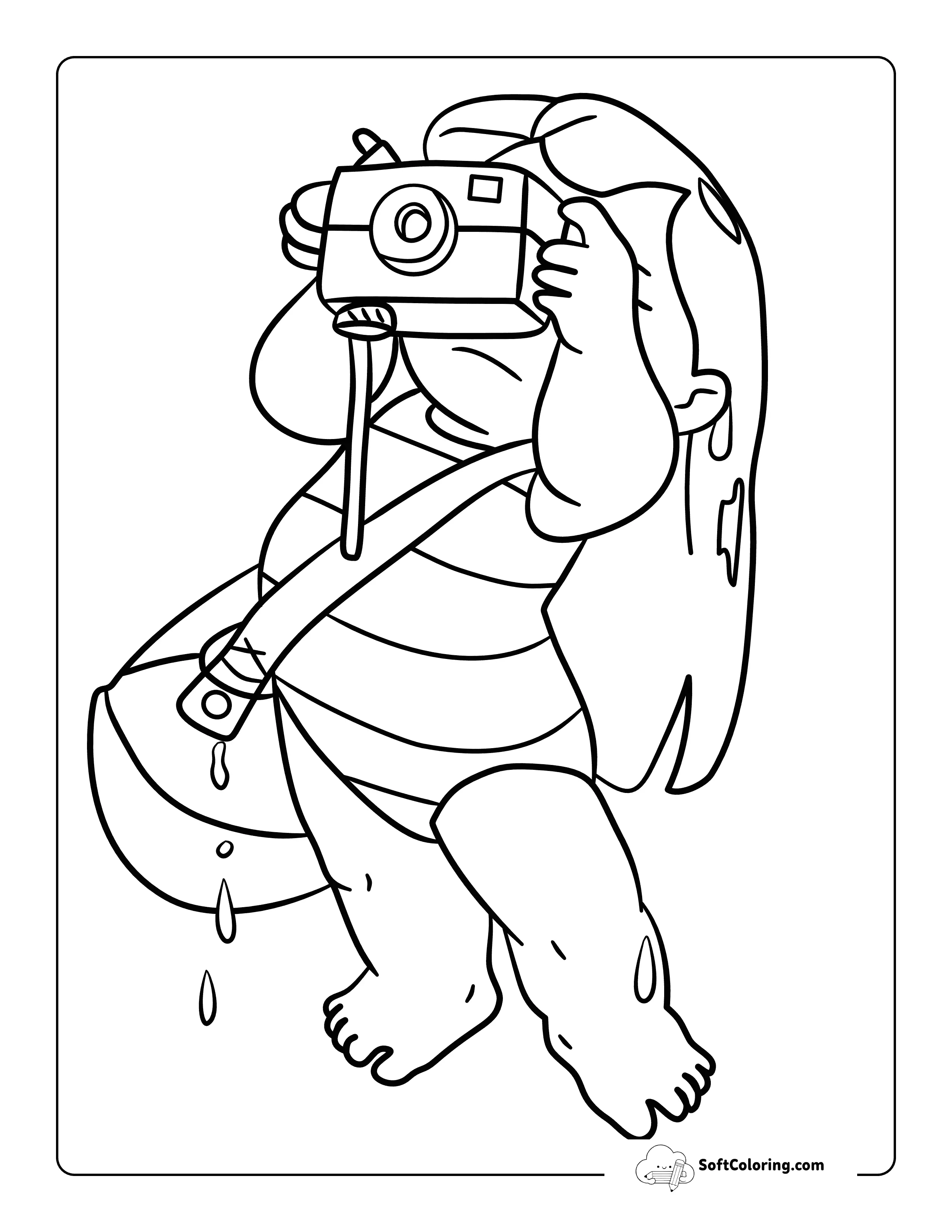 Easy Lilo-Inspired Drawing To Color, Taking Photos