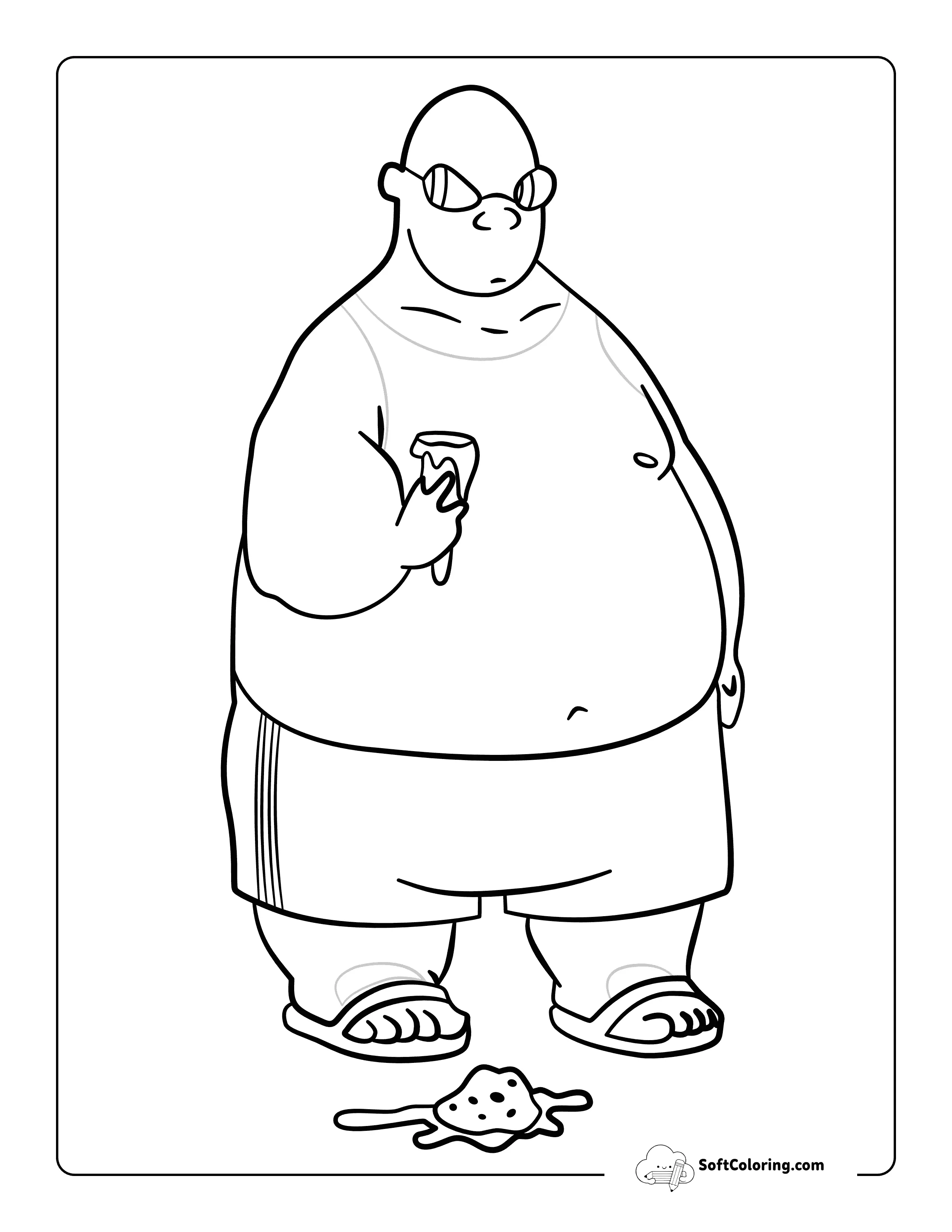 Ice Cream Guy Coloring Page Inspired By Lilo And Stitch