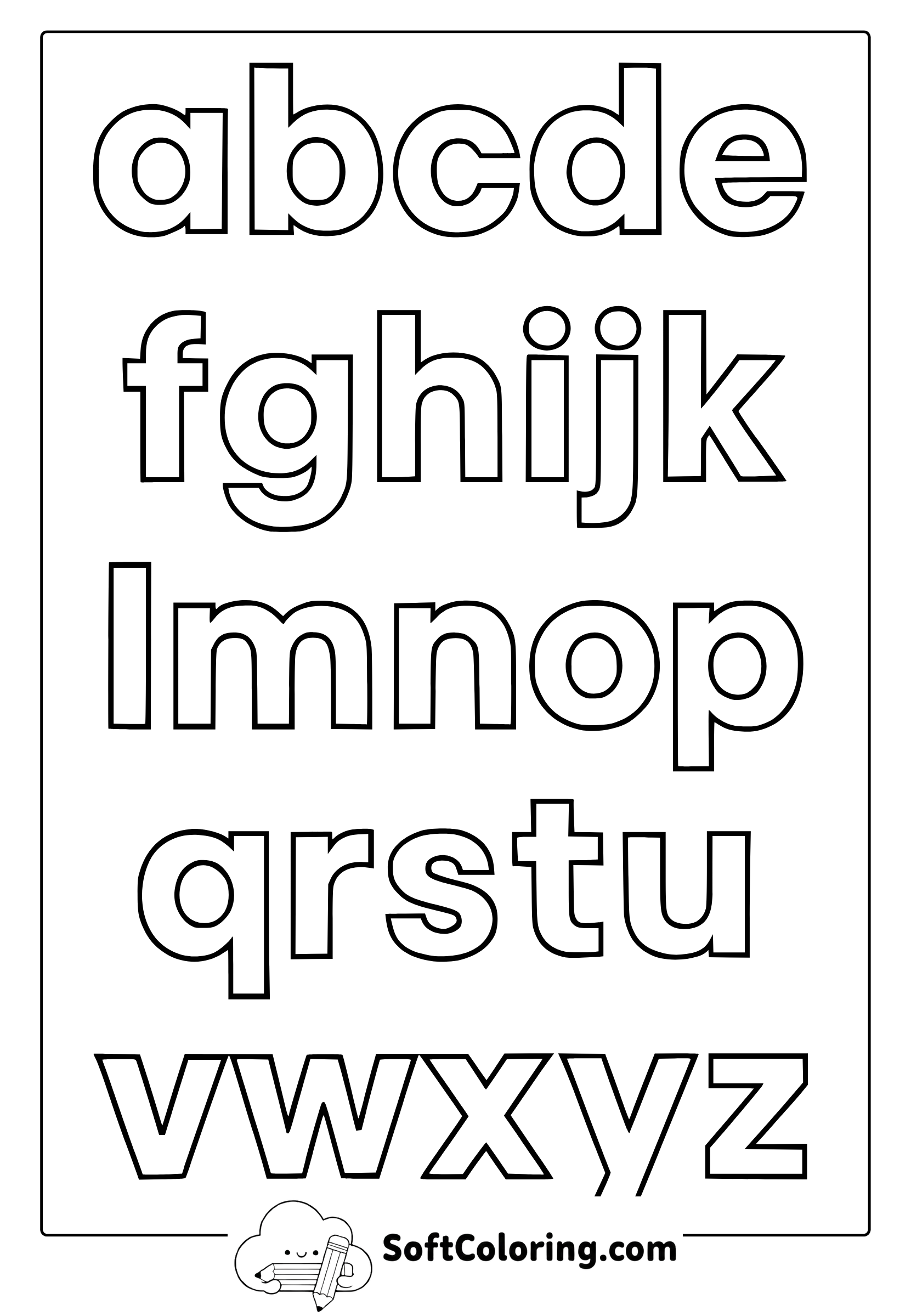 lowercase ABC coloring sheet