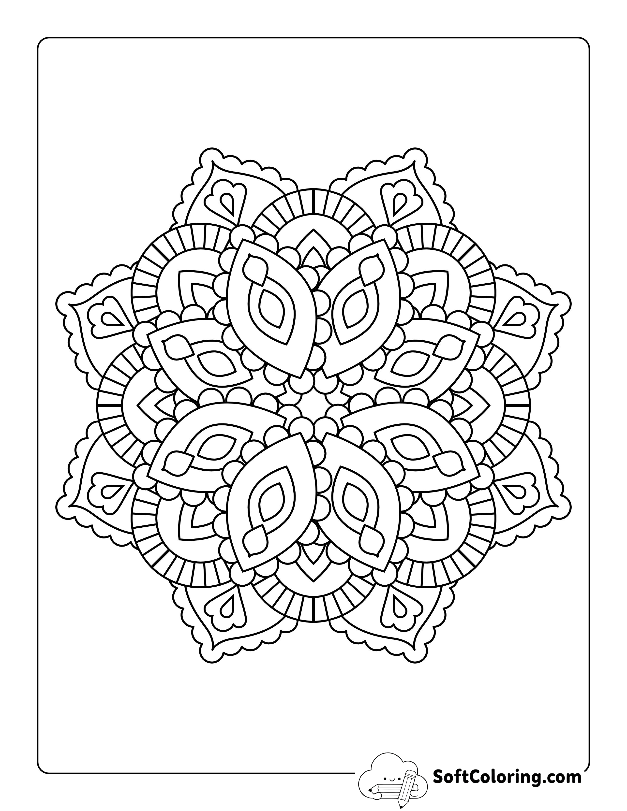 Free Printable Mandala to Color