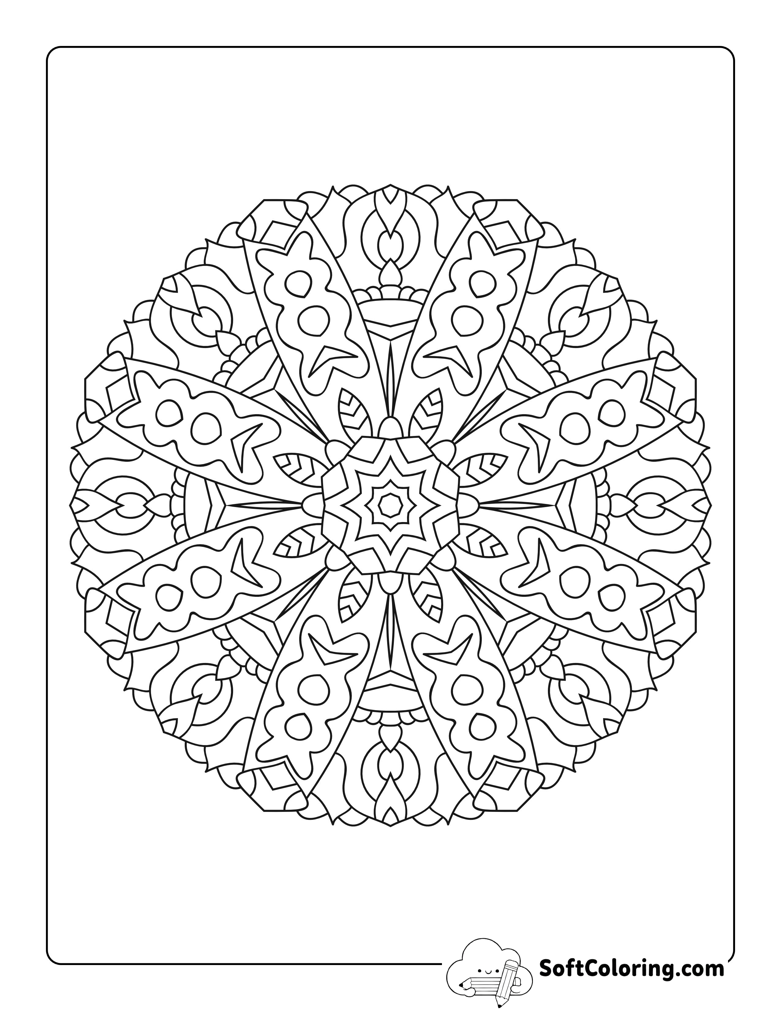 Intricate Mandala Coloring Page