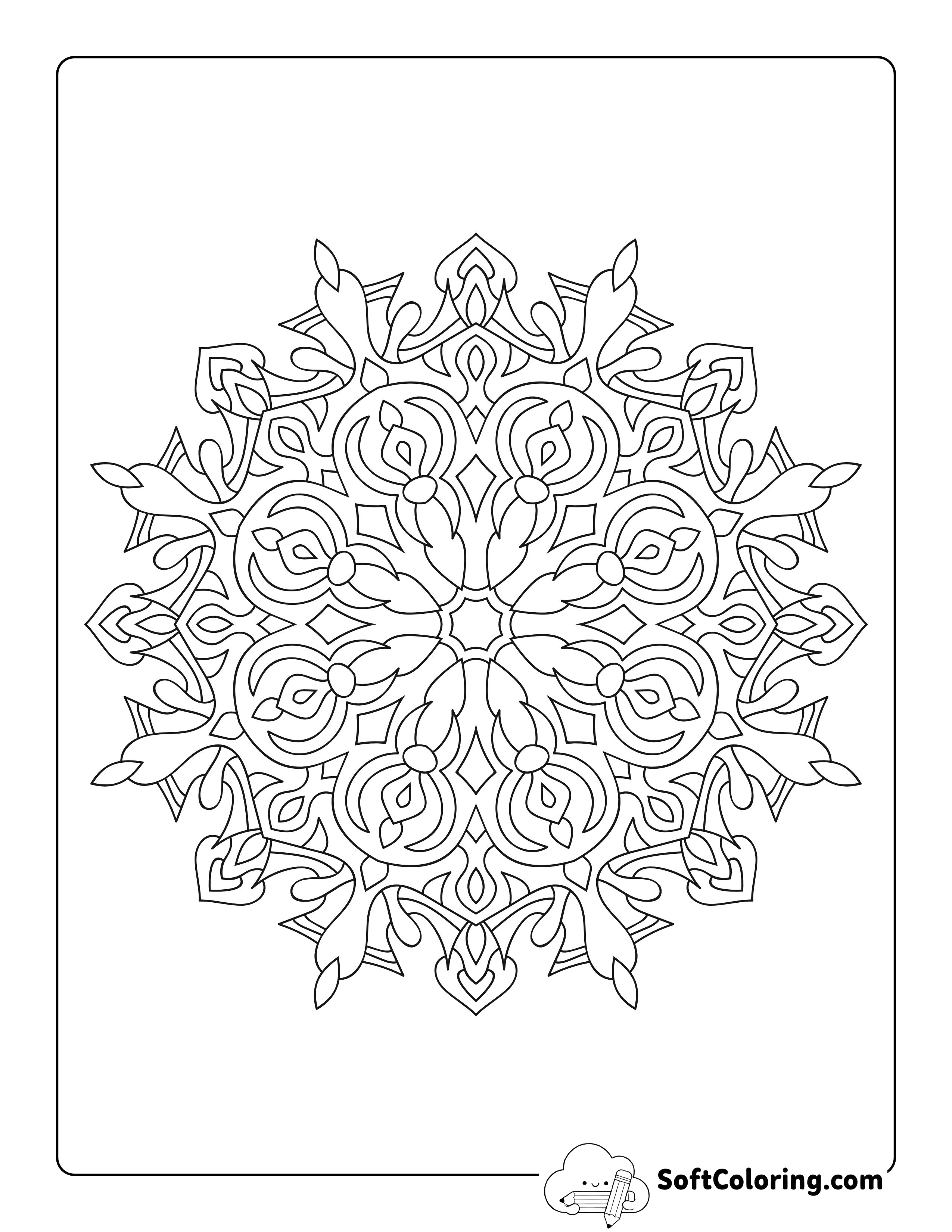 Mandala Coloring Sheet for Adults