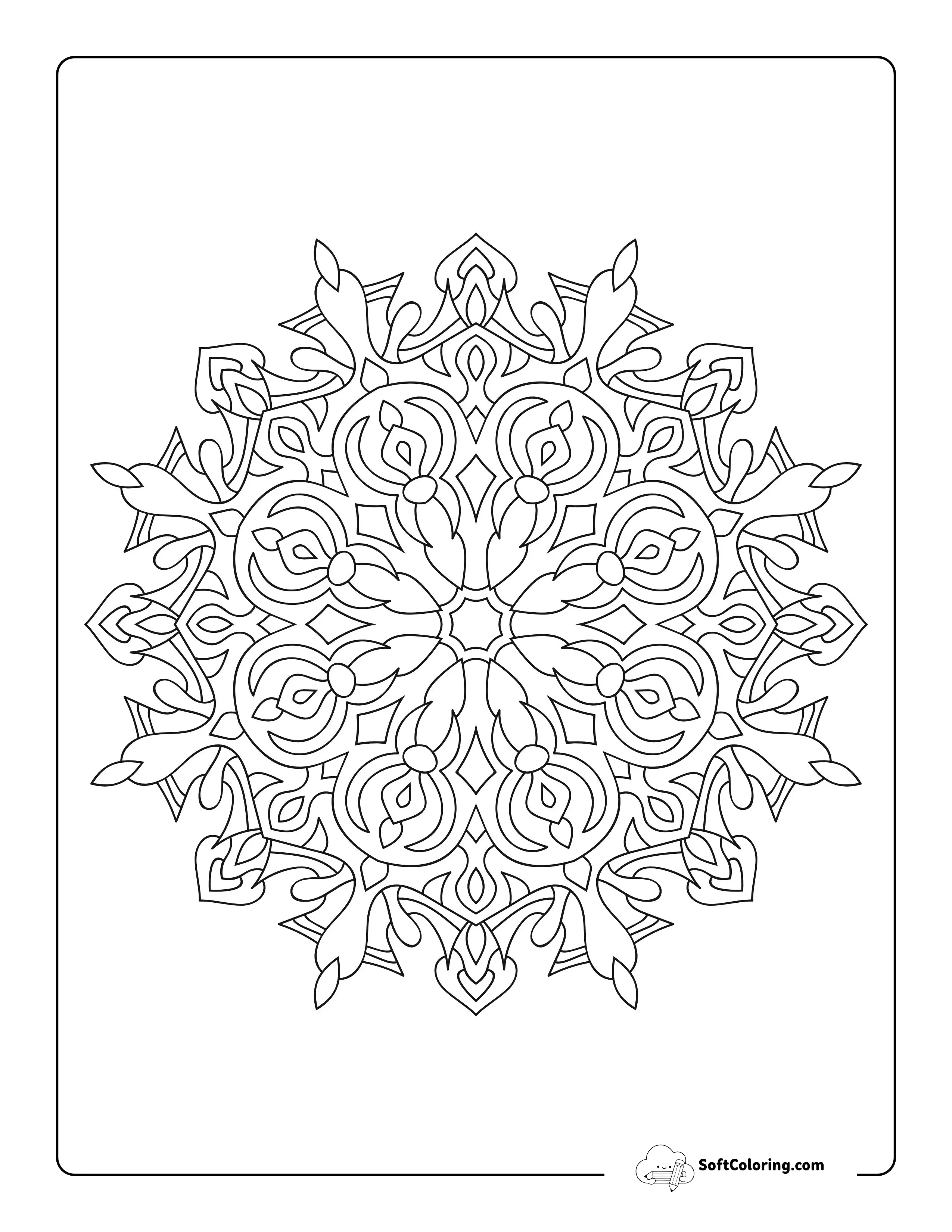 Mandala Coloring Sheet For Adults