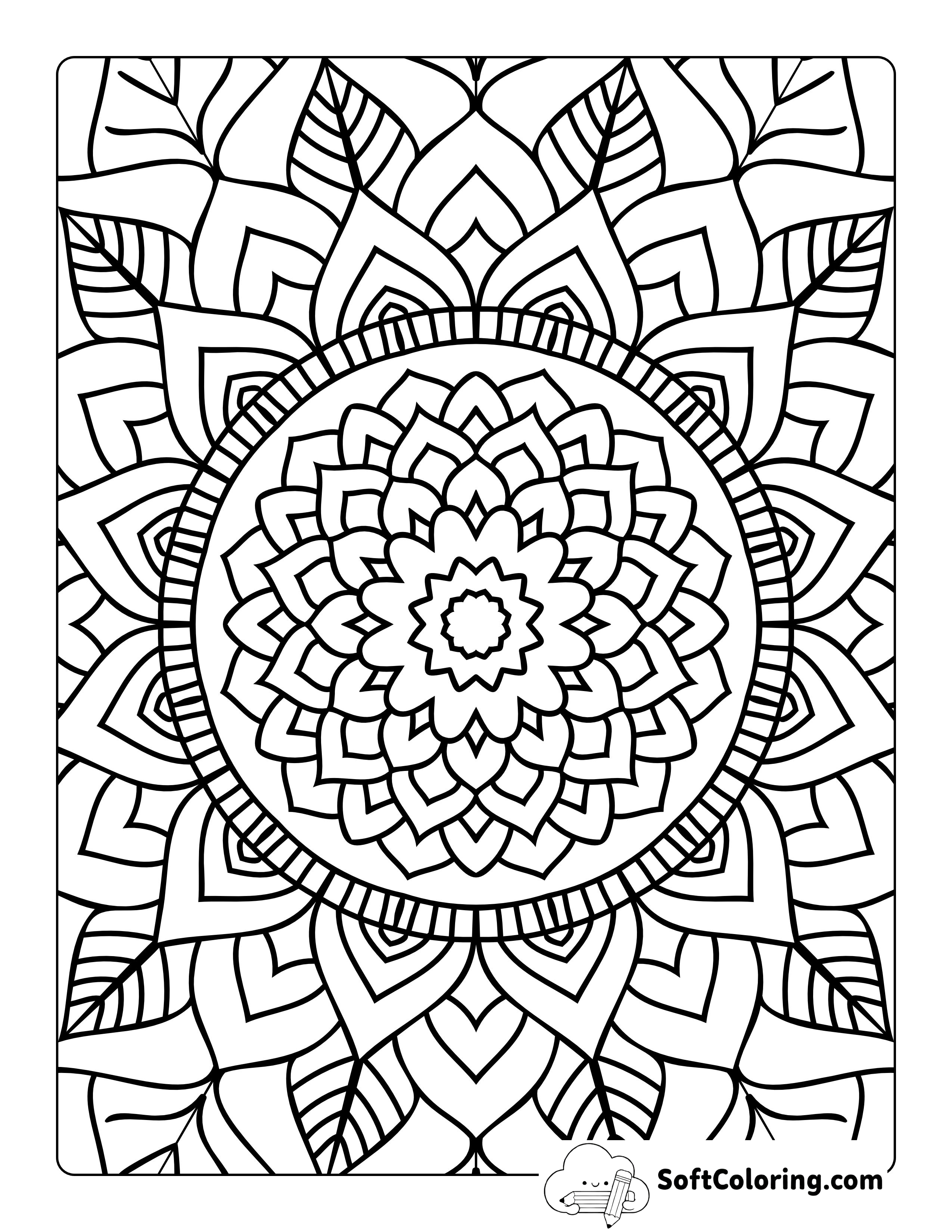 Full-page Mandala to Color