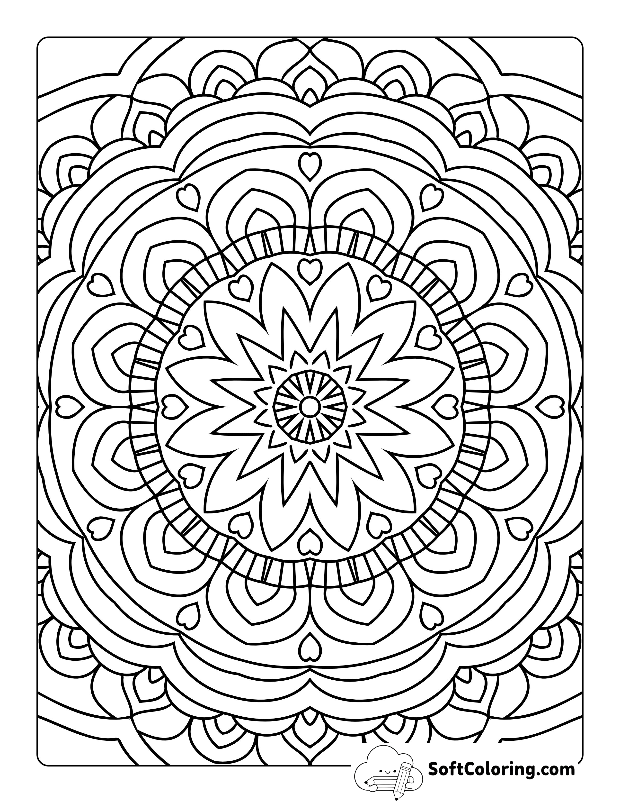 Full-page Mandala for Adults