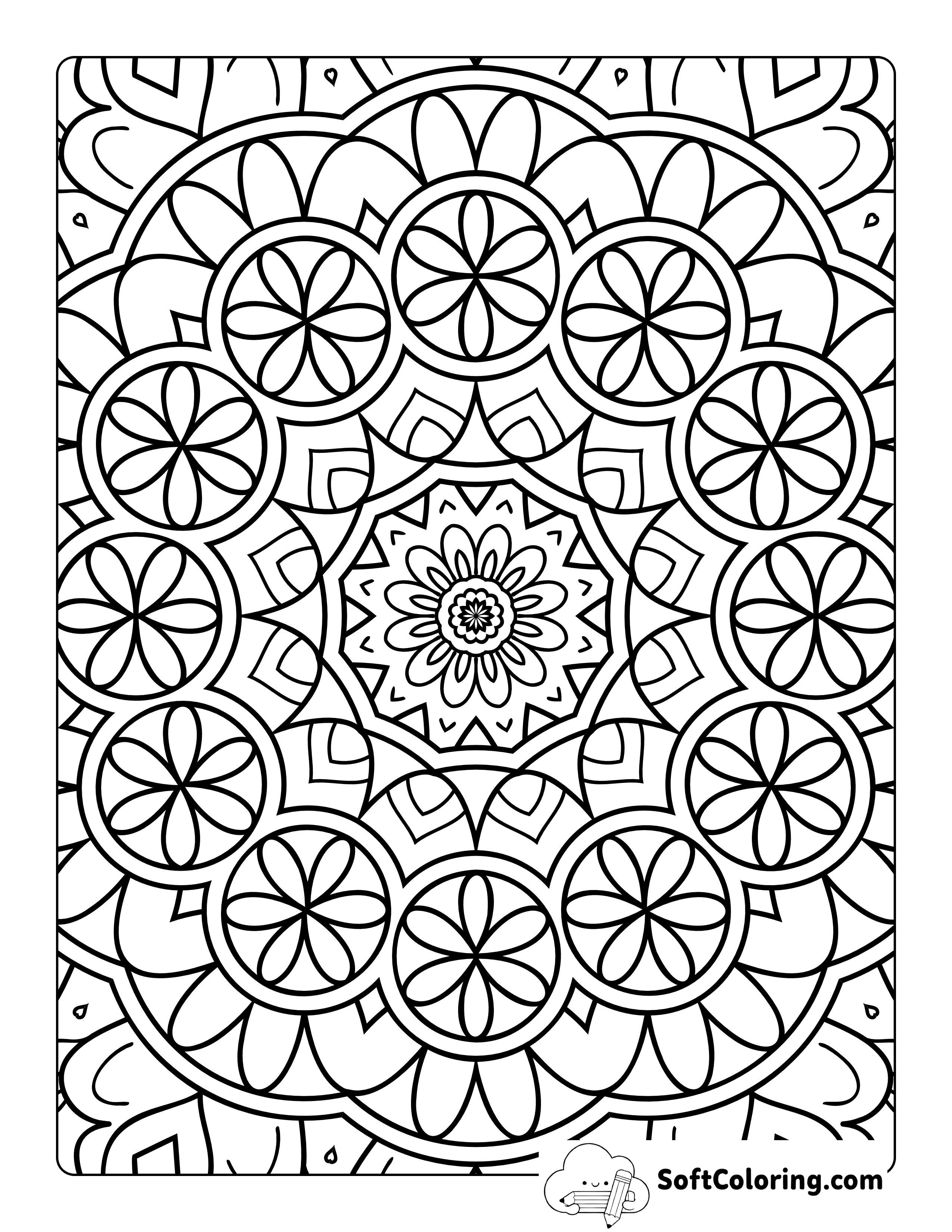 Full-page Mandala to Color