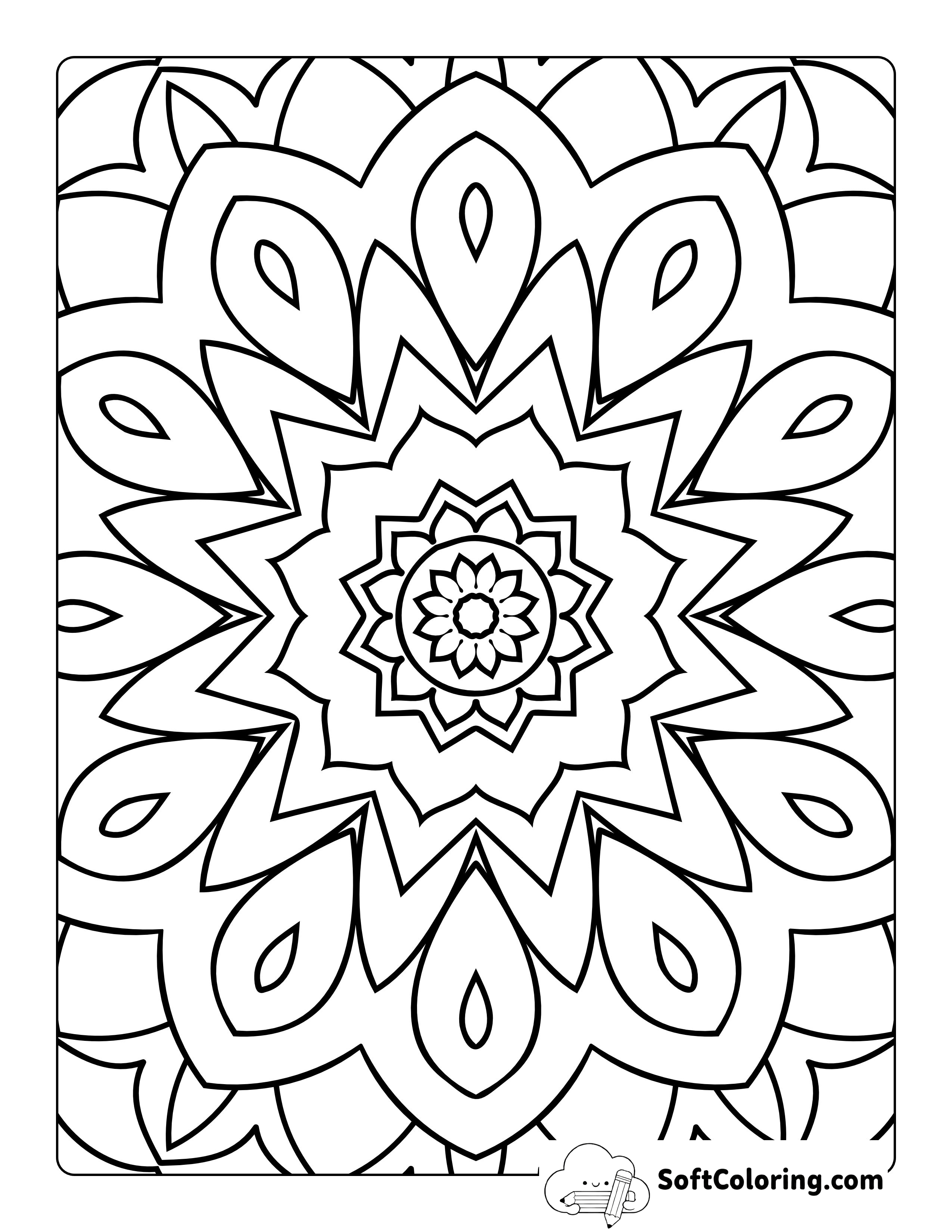 Full-page Printable Mandala