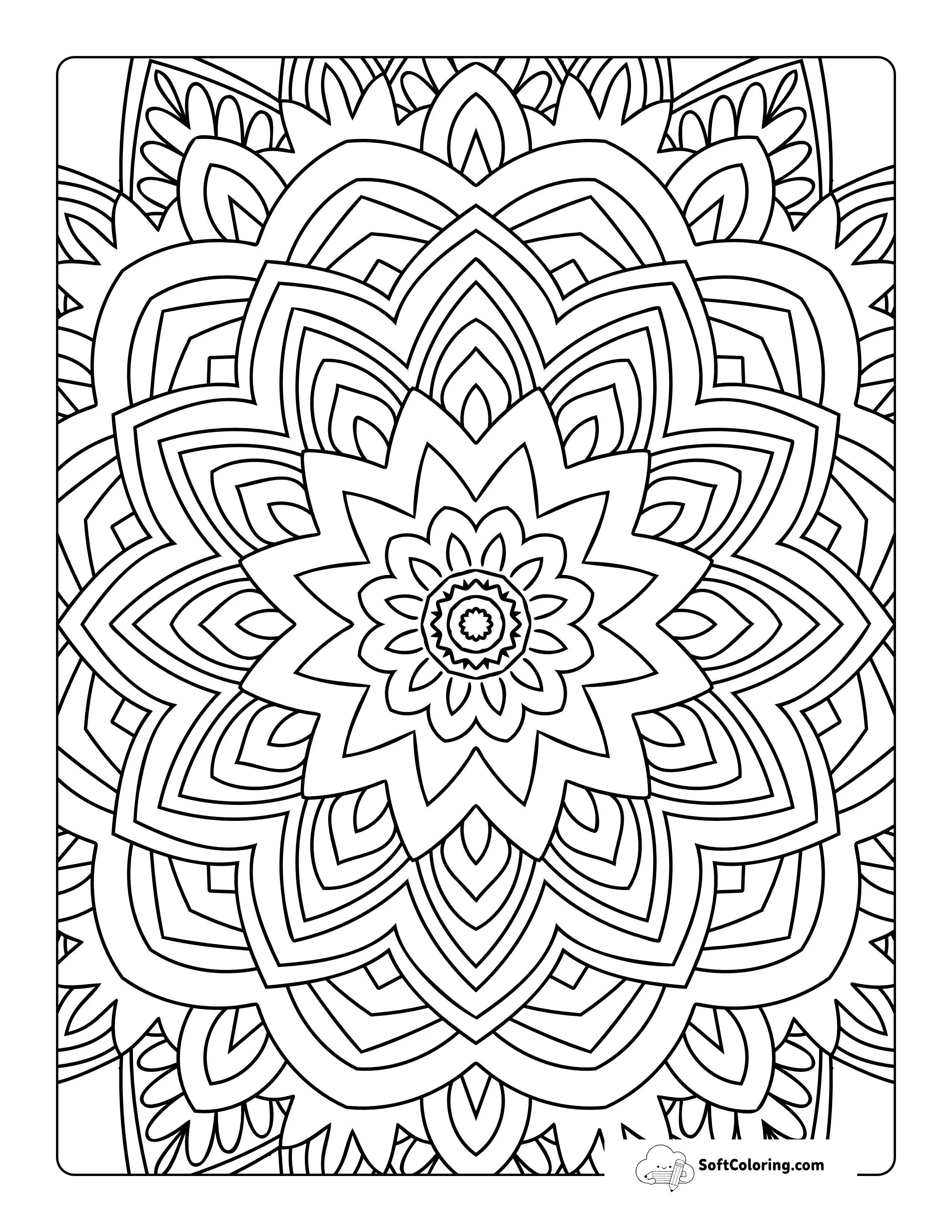 Full-Page Mandala To Print