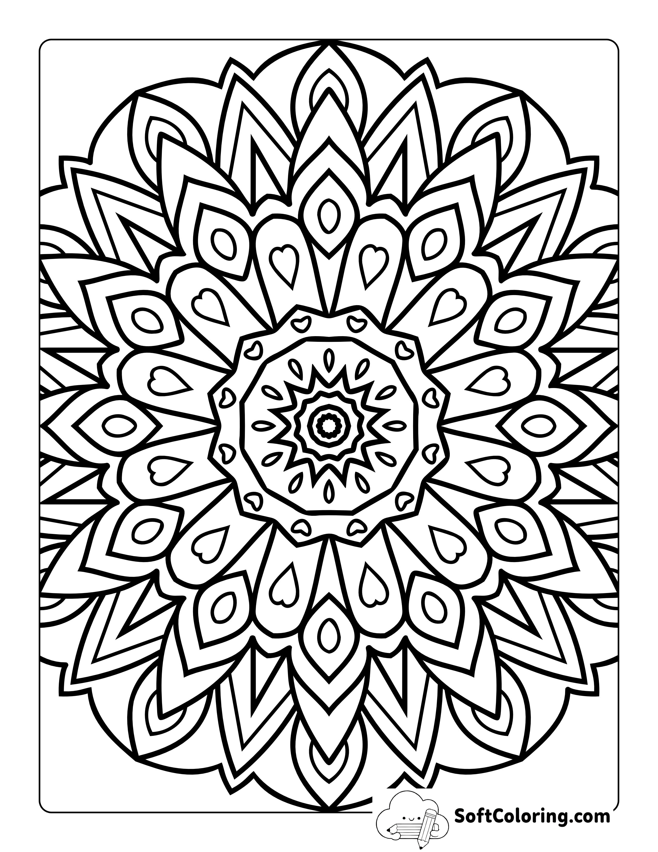 Full-page Mandala to Color
