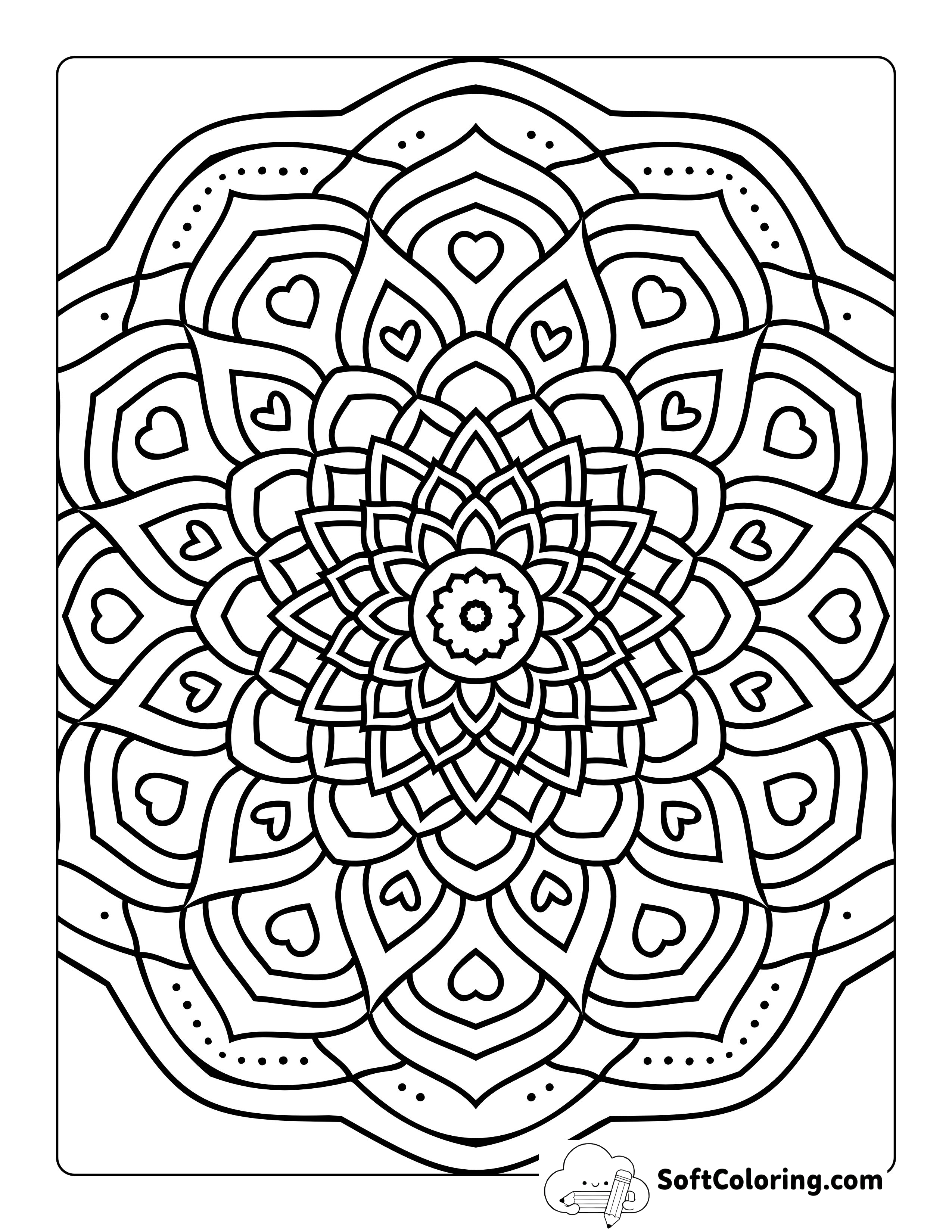 Full-page Mandala to Color