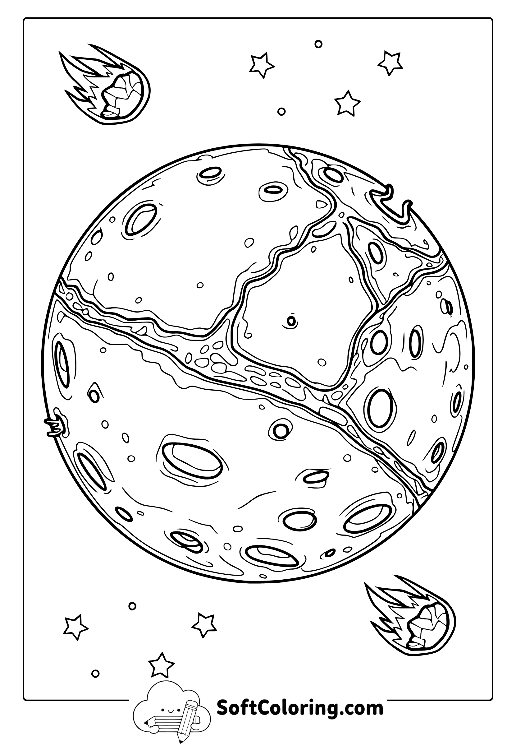 mars planet coloring page