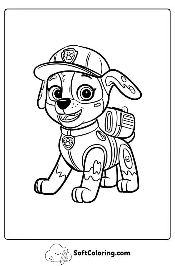 Marshall Paw Patrol Coloring Page