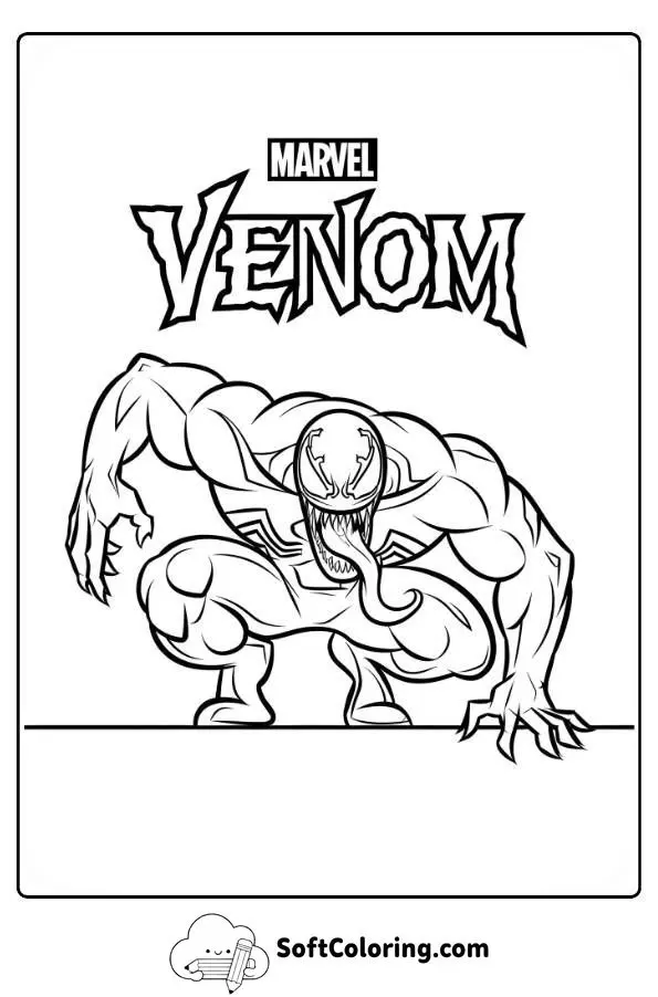 Marvel Venom Coloring Page