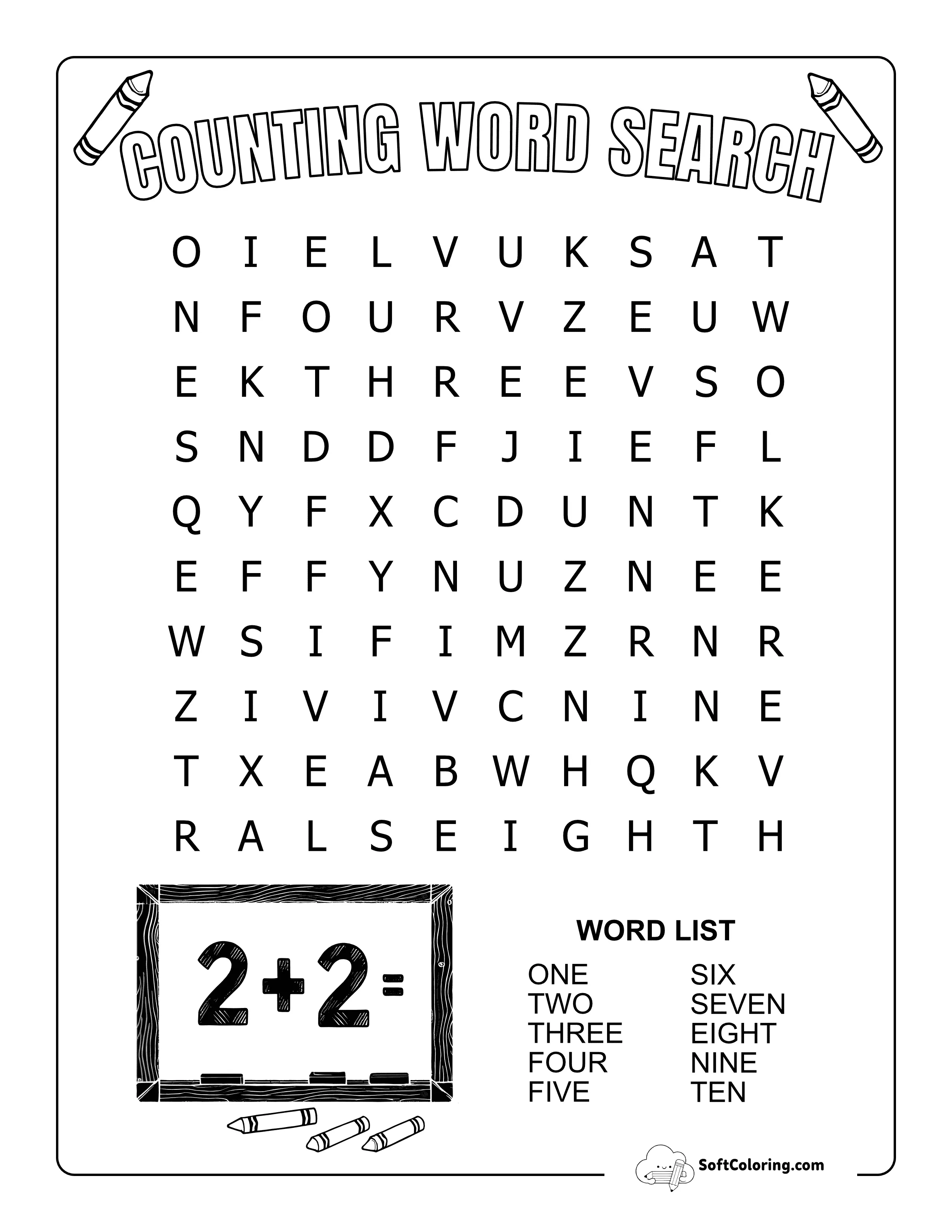 Easy Counting Word Search
