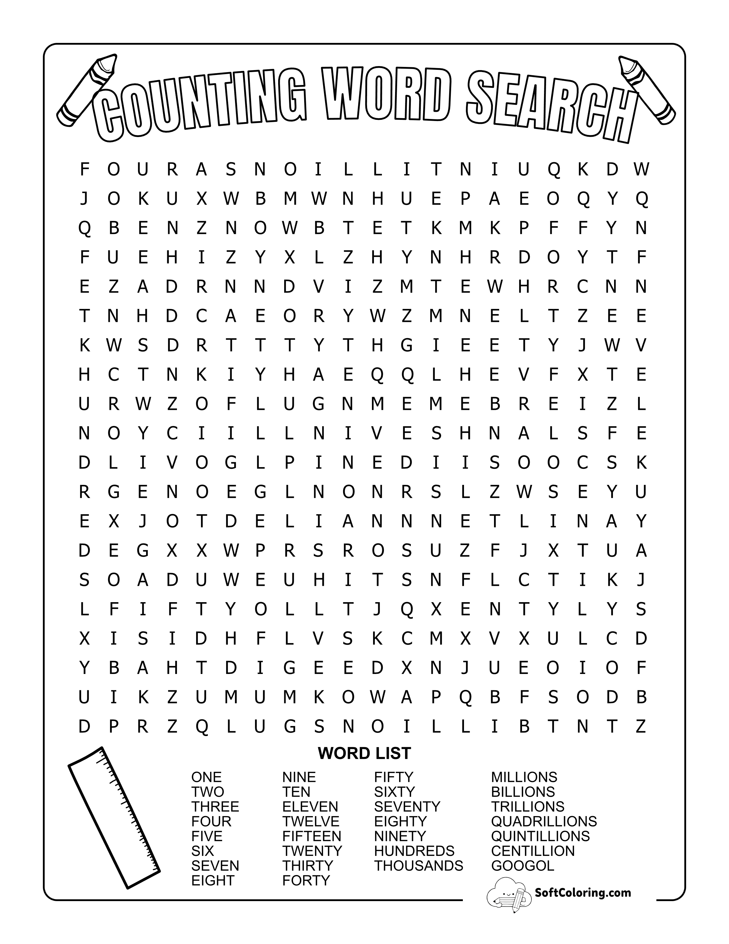 Hard Counting Word Search