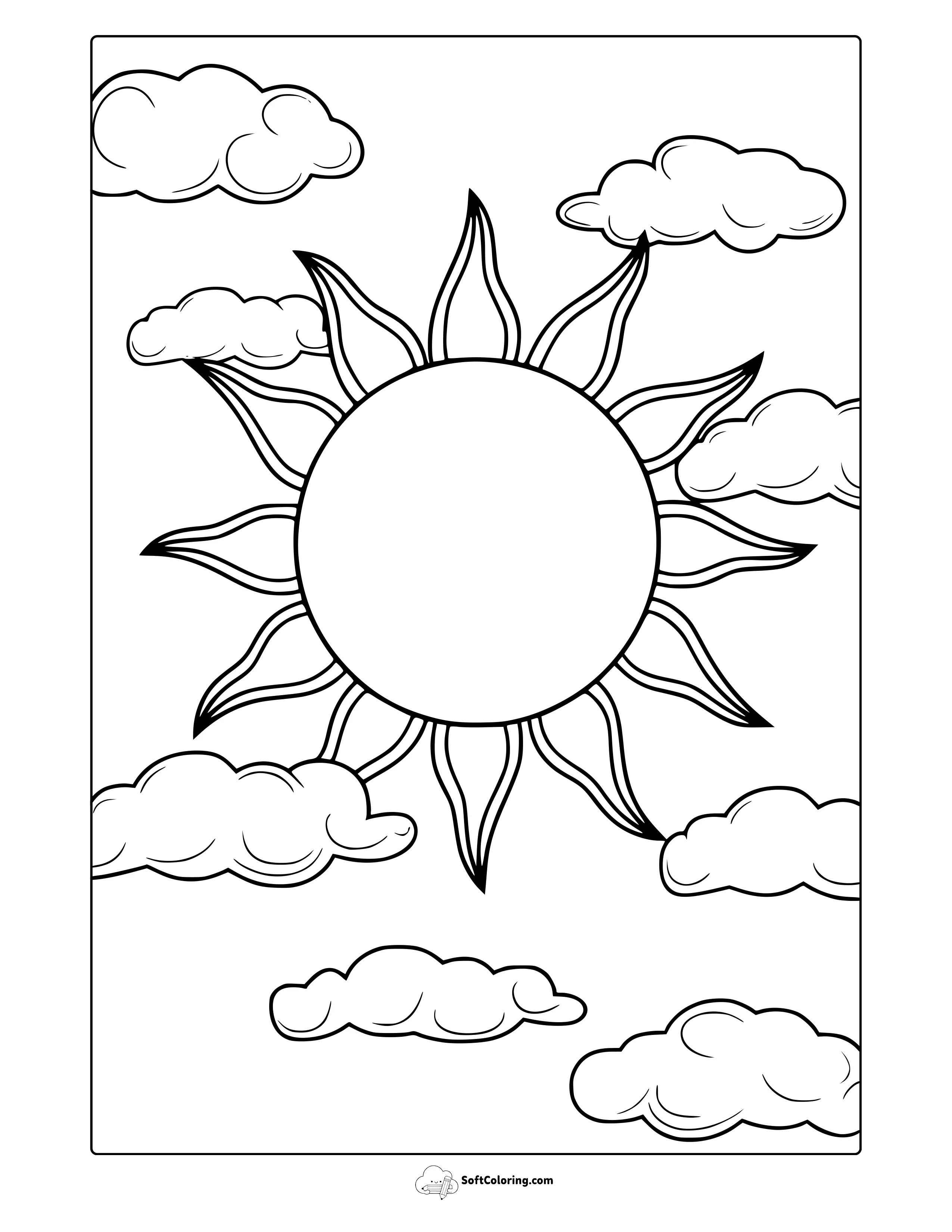May Sunshine Coloring Page