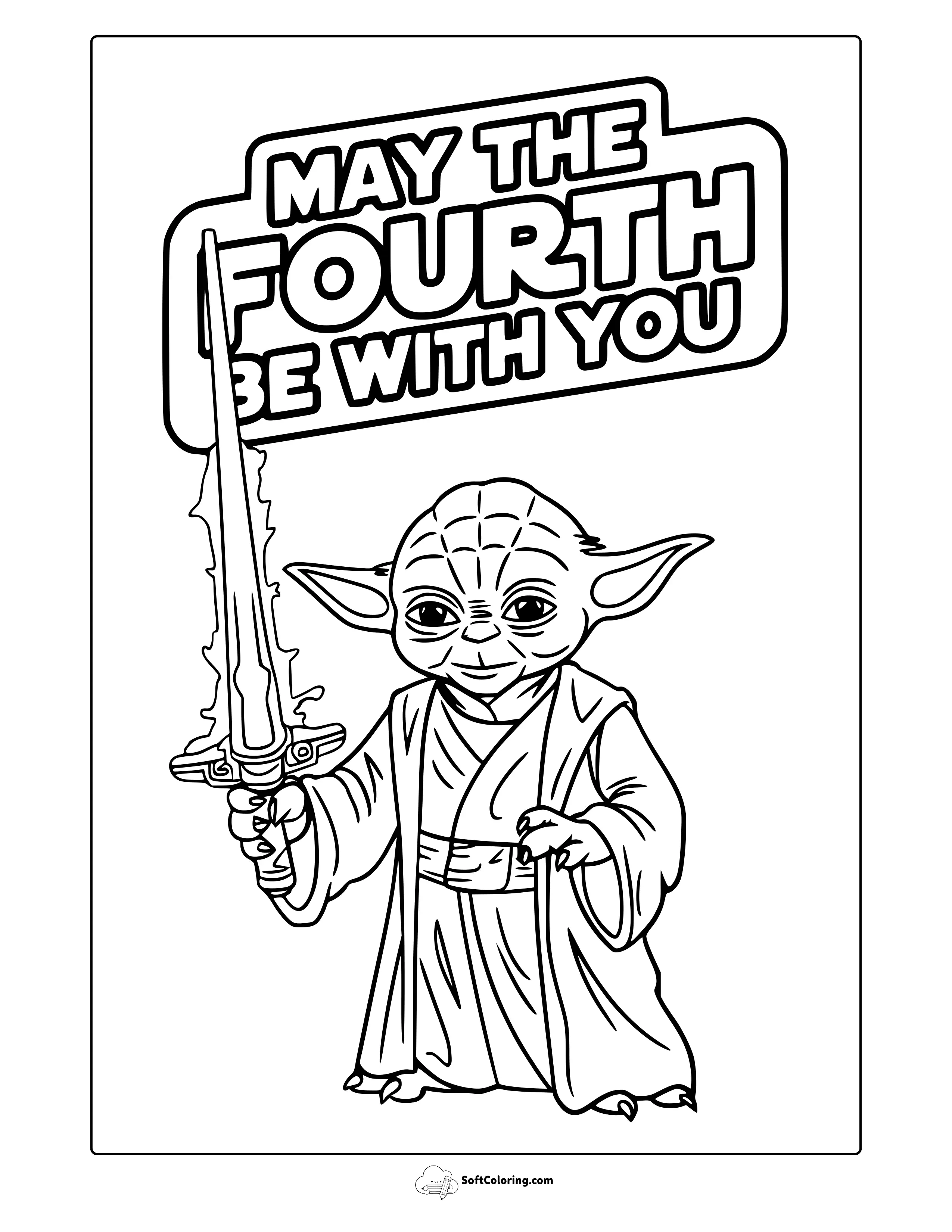 May The 4Th Coloring Page