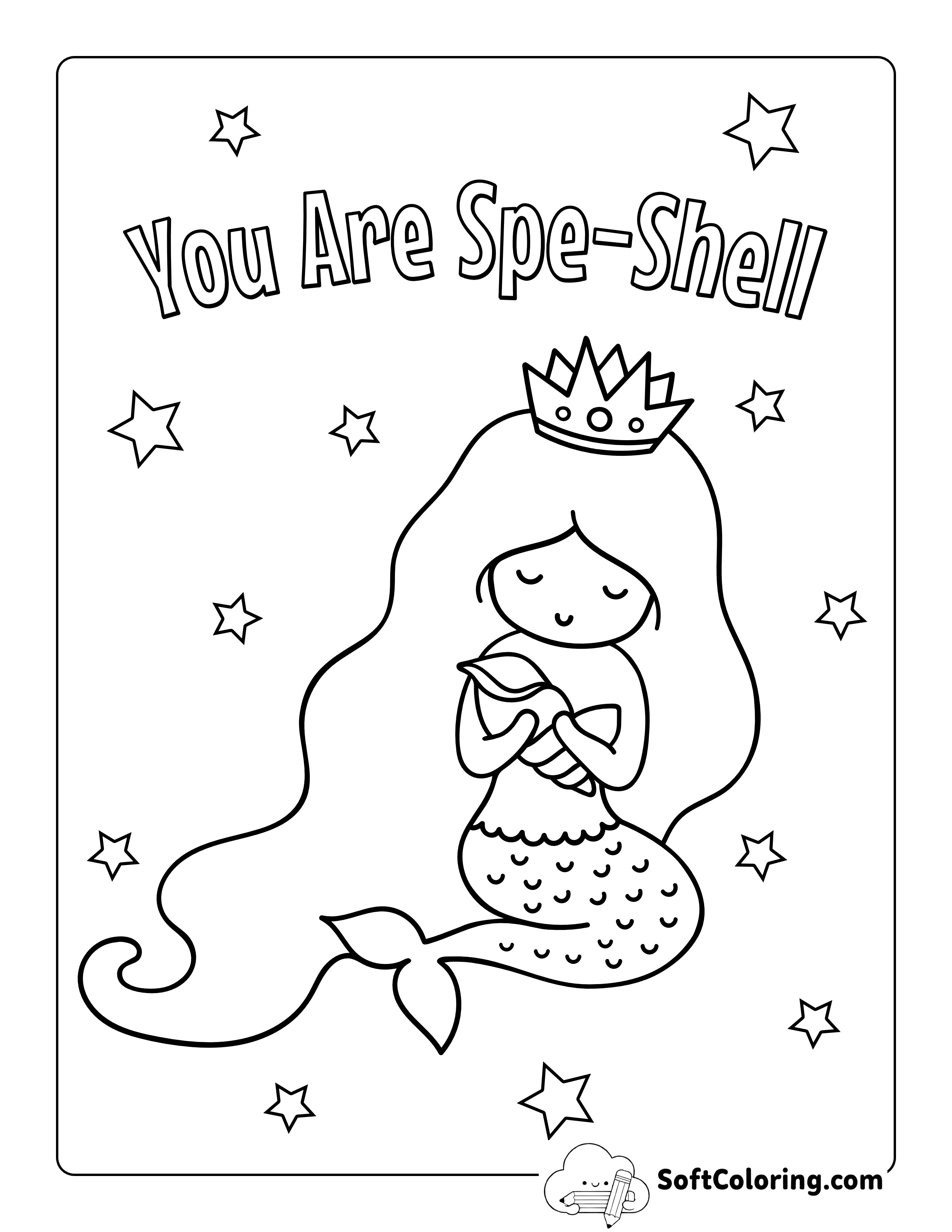 Mermaid Princess Coloring Page