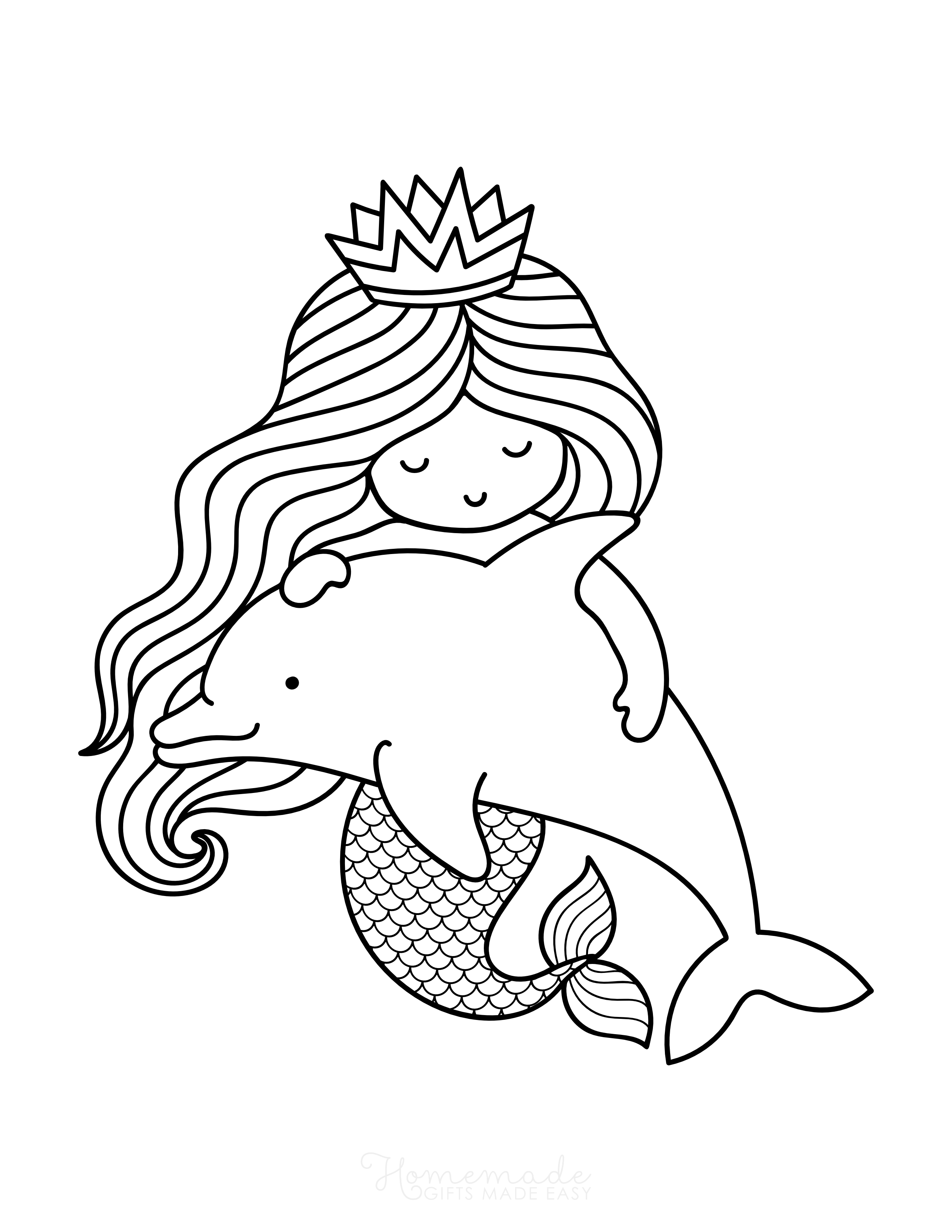 Mermaid Princess Coloring Sheet