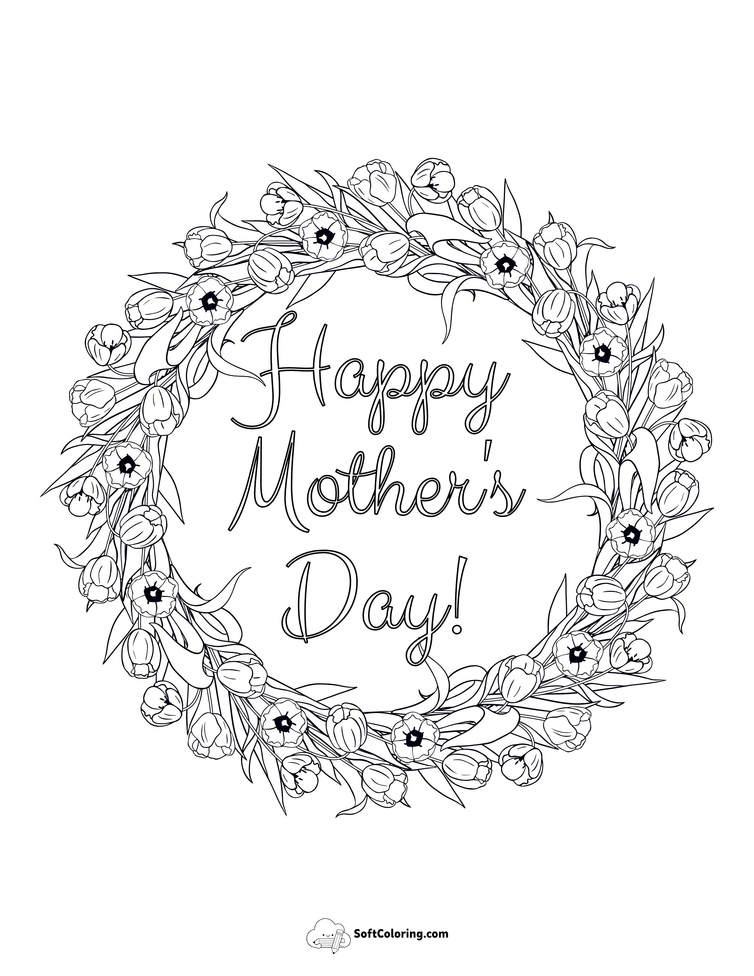 "Happy Mother's Day" Flower Wreath