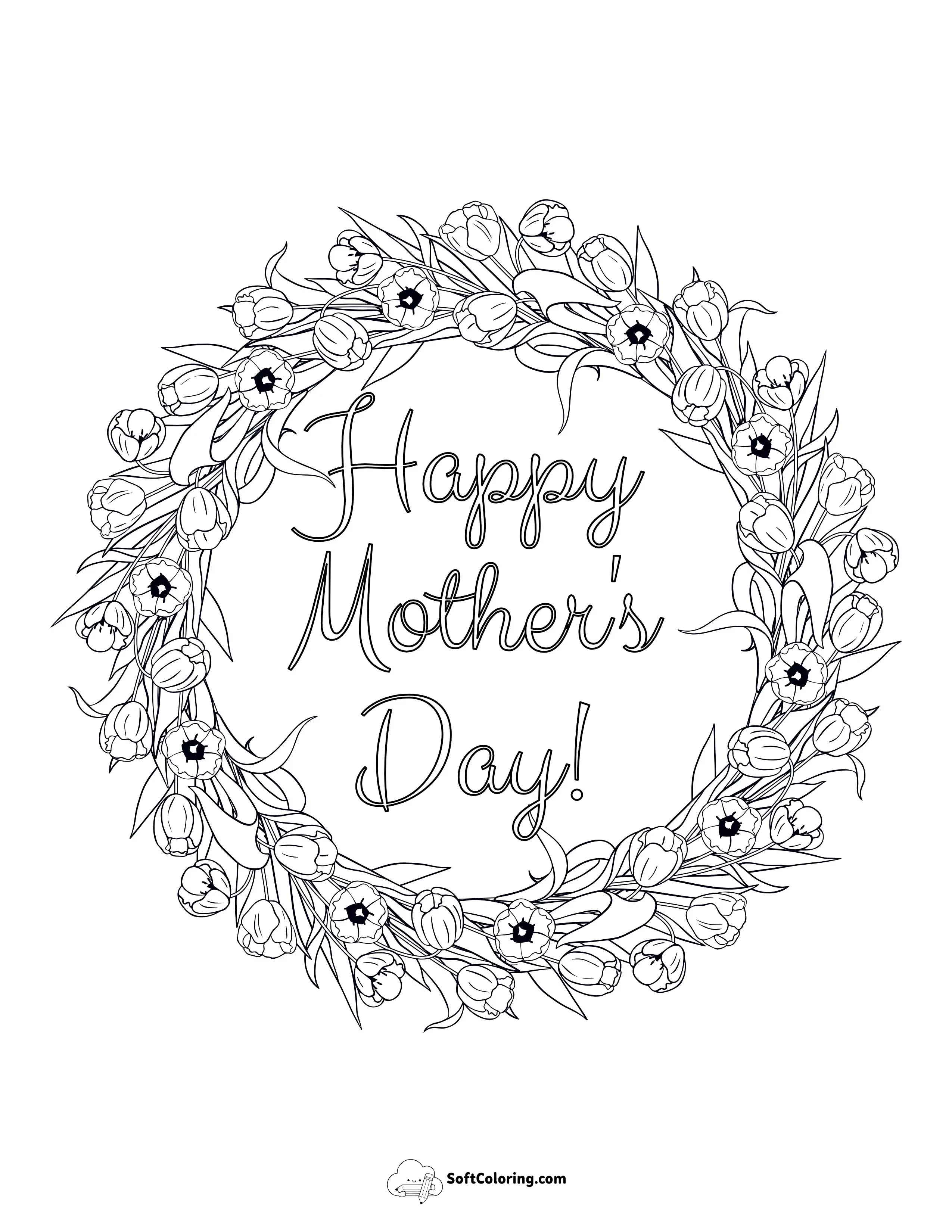 "Happy Mother's Day" Flower Wreath