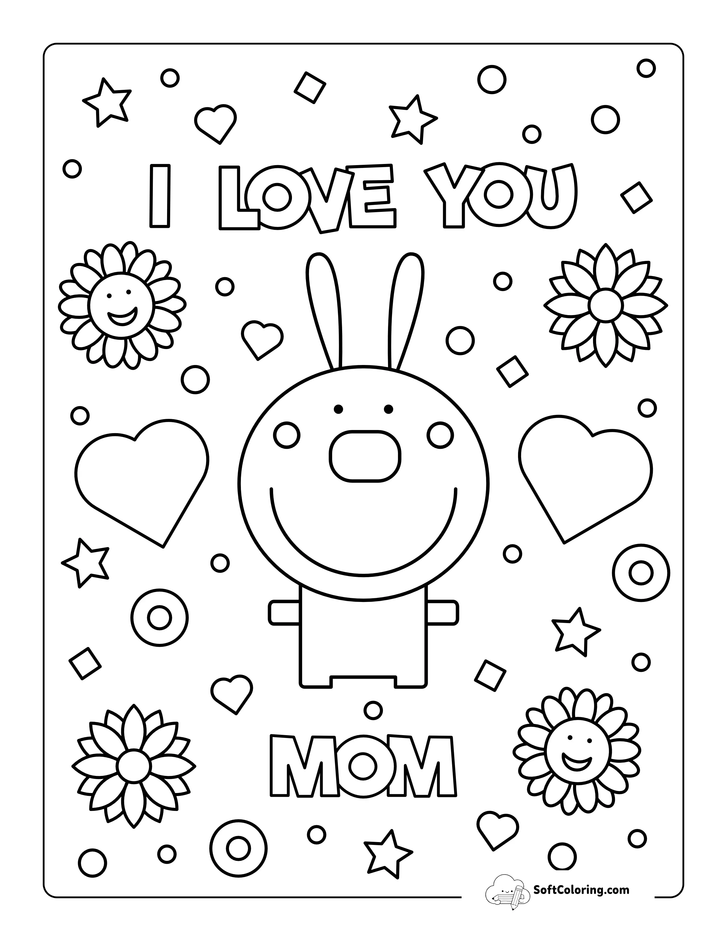 Mother's Day Coloring Sheet For Kids