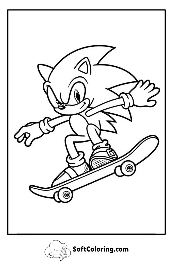 Movie Sonic Coloring Page