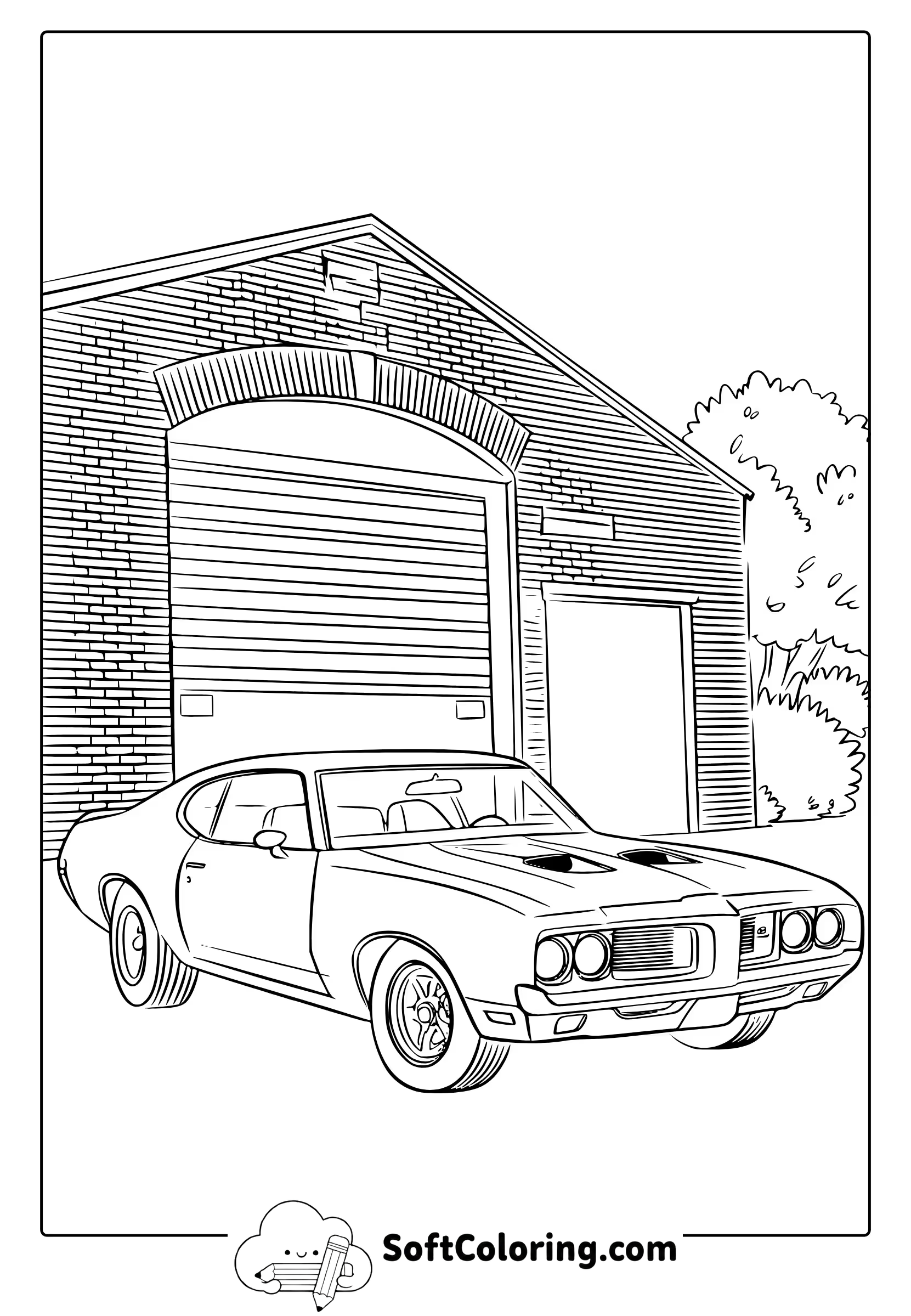 Muscle Car Coloring Page