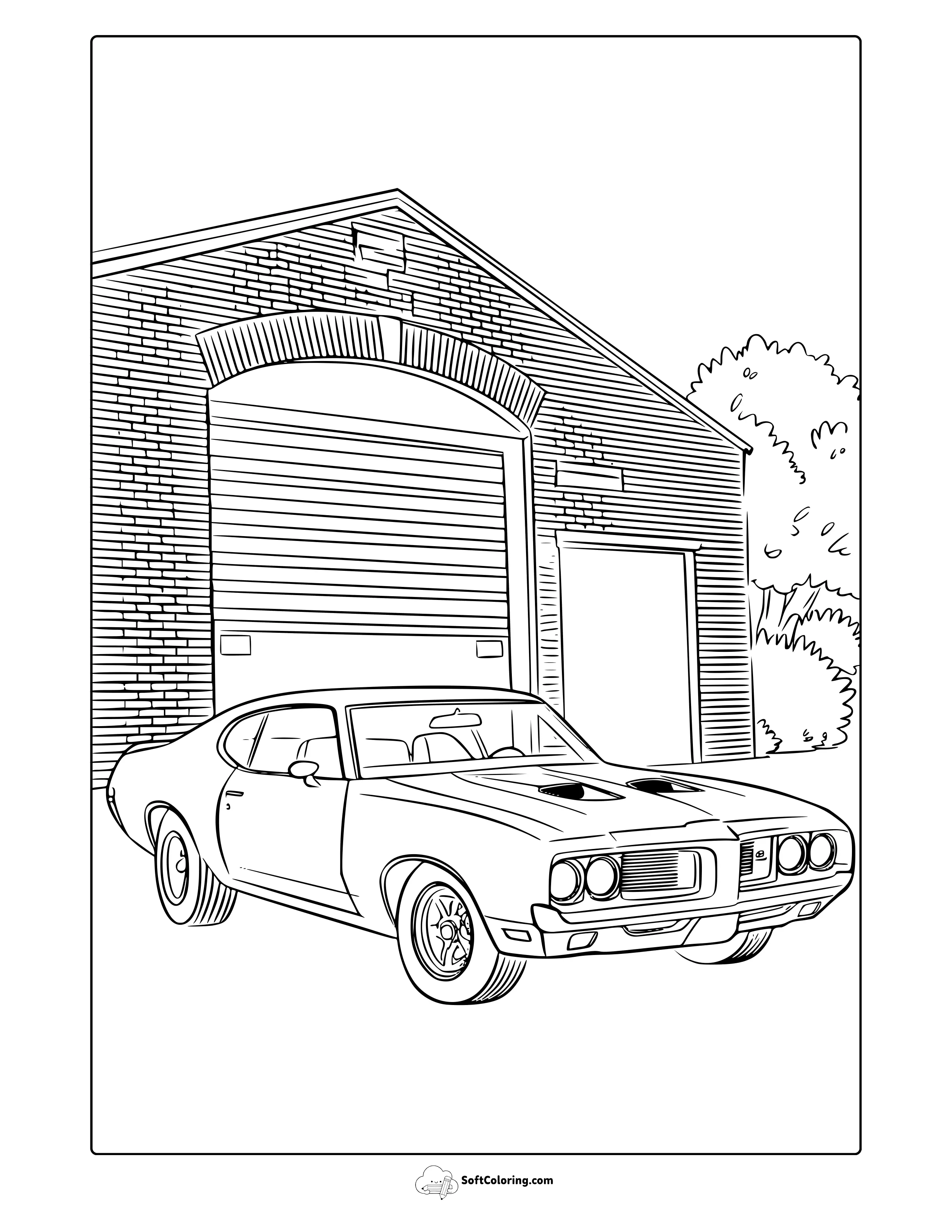 Muscle Car Coloring Page
