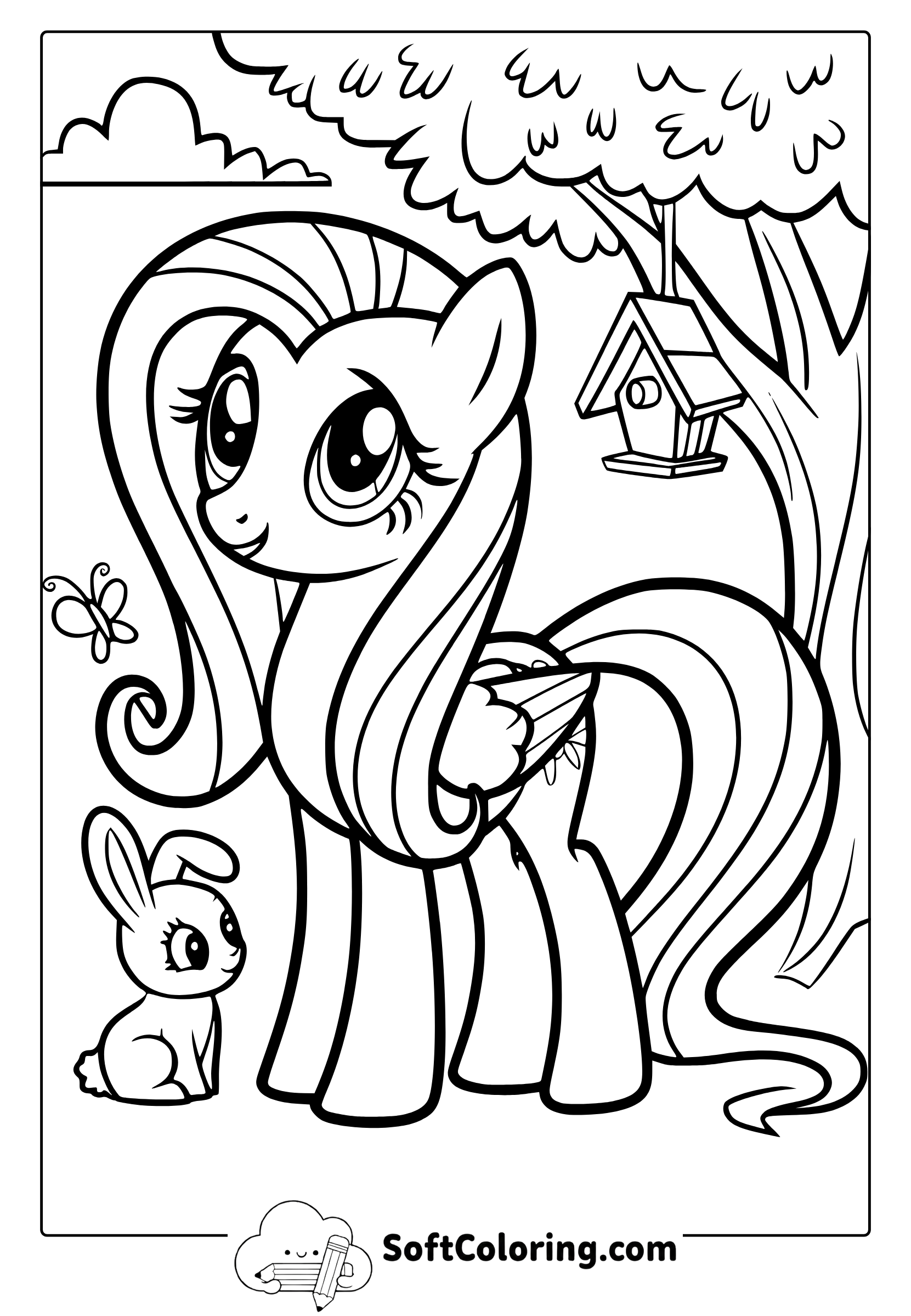 My Little Pony Coloring Page Fluttershy
